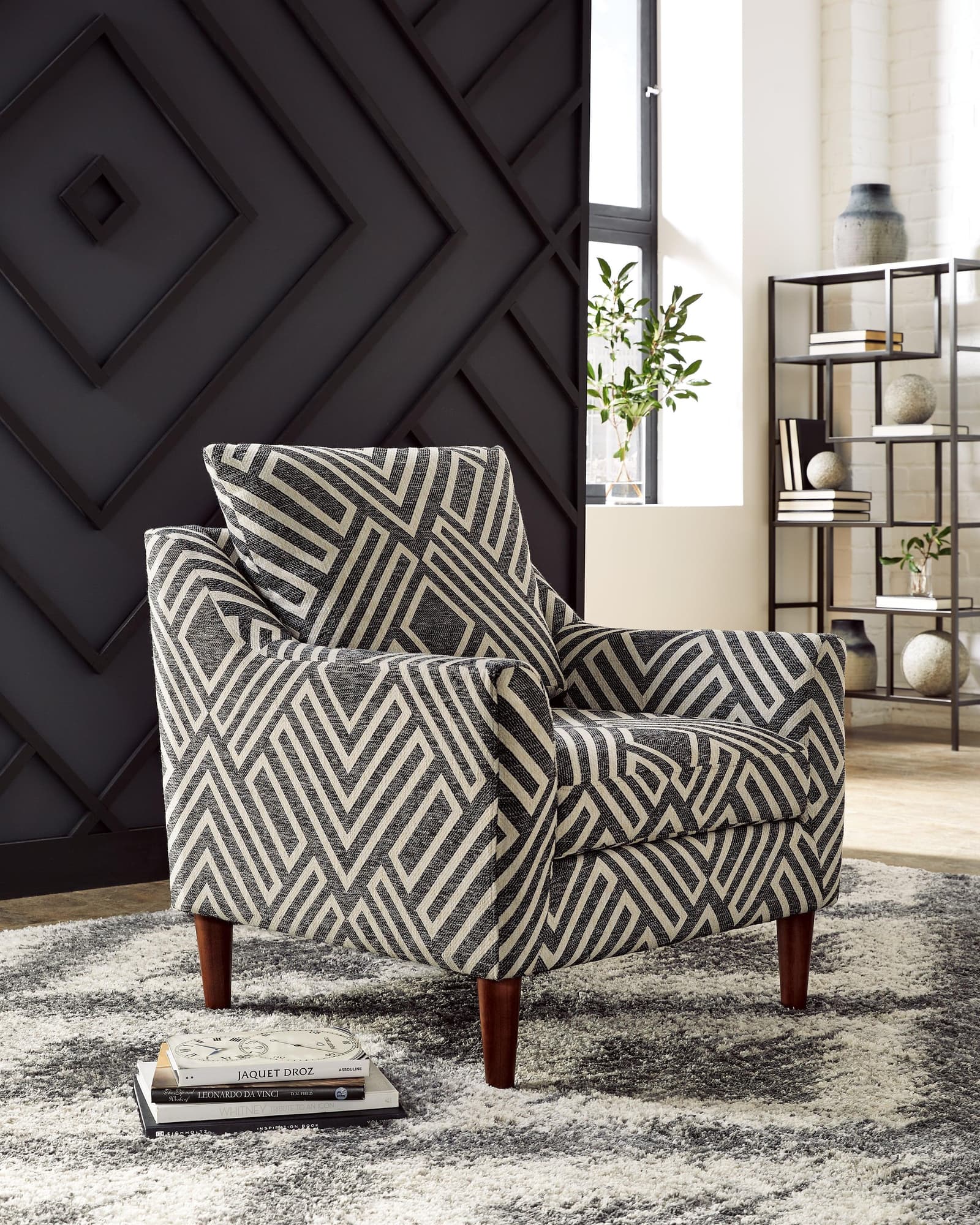Morrilton Next-Gen Nuvella Natural Charcoal Accent Chair - Image 1