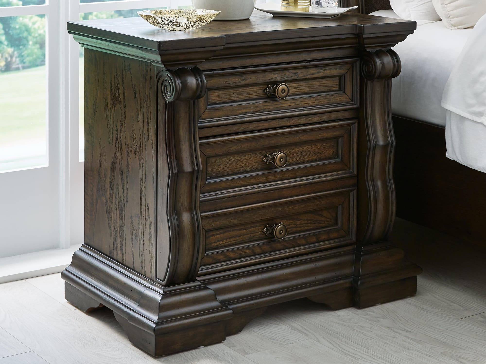 Maylee Dark Brown Nightstand - Image 1