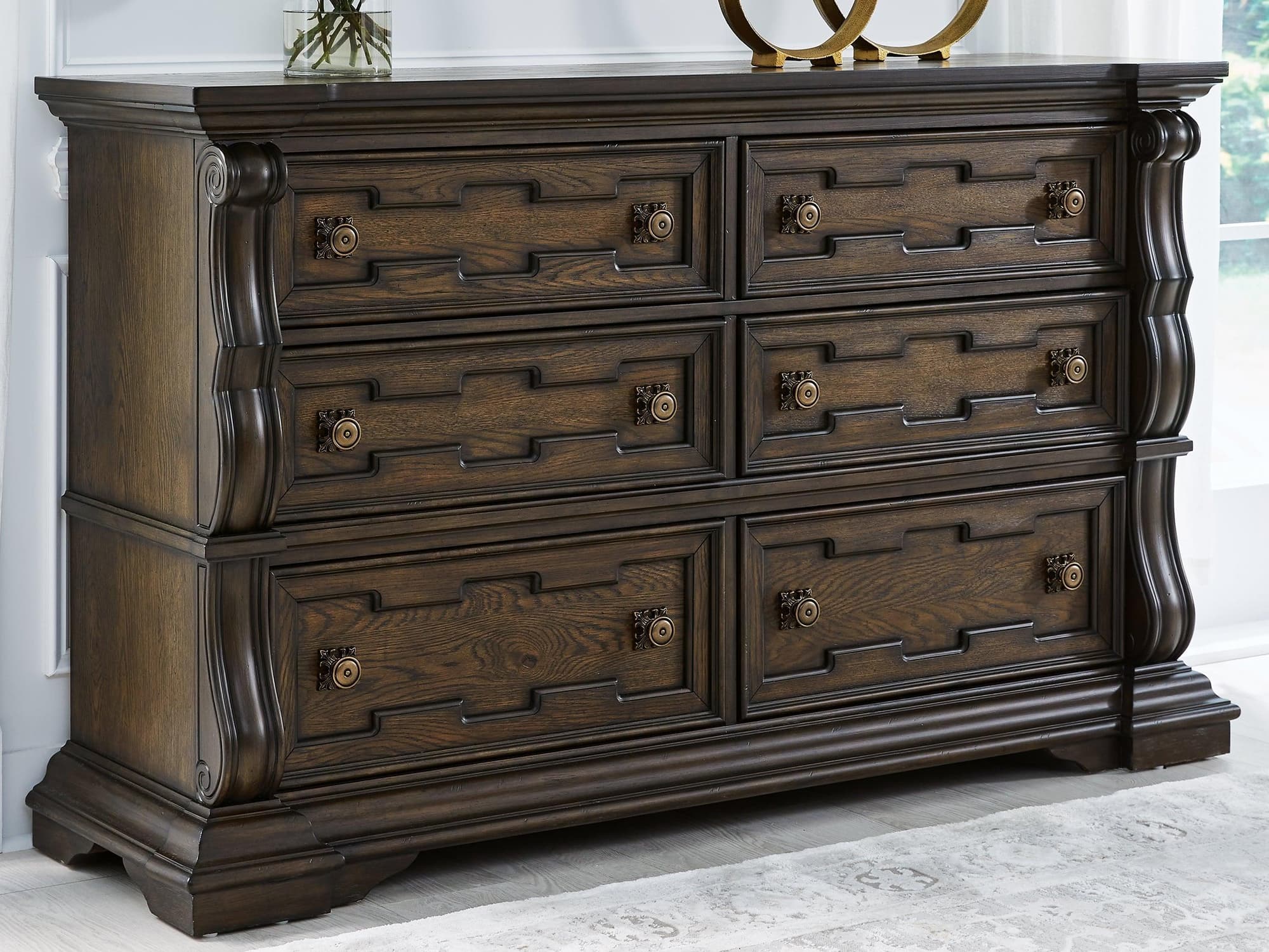 Maylee Dark Brown Dresser - Image 1