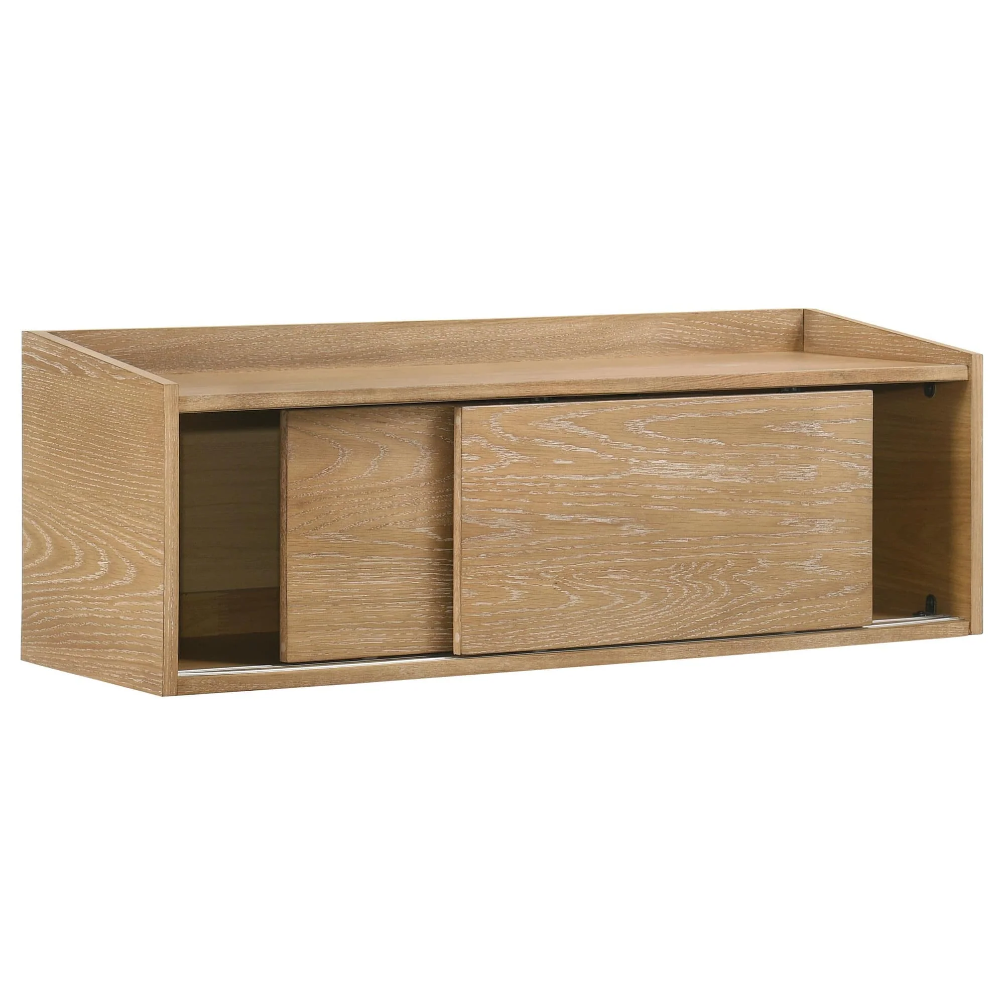 Fabian Bookshelf Bridge with Cubbies Distressed Light Brown - Image 1