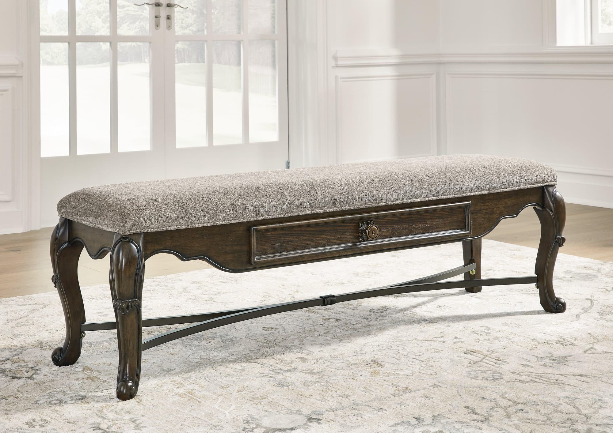 Maylee Dark Brown 63″ Dining Bench