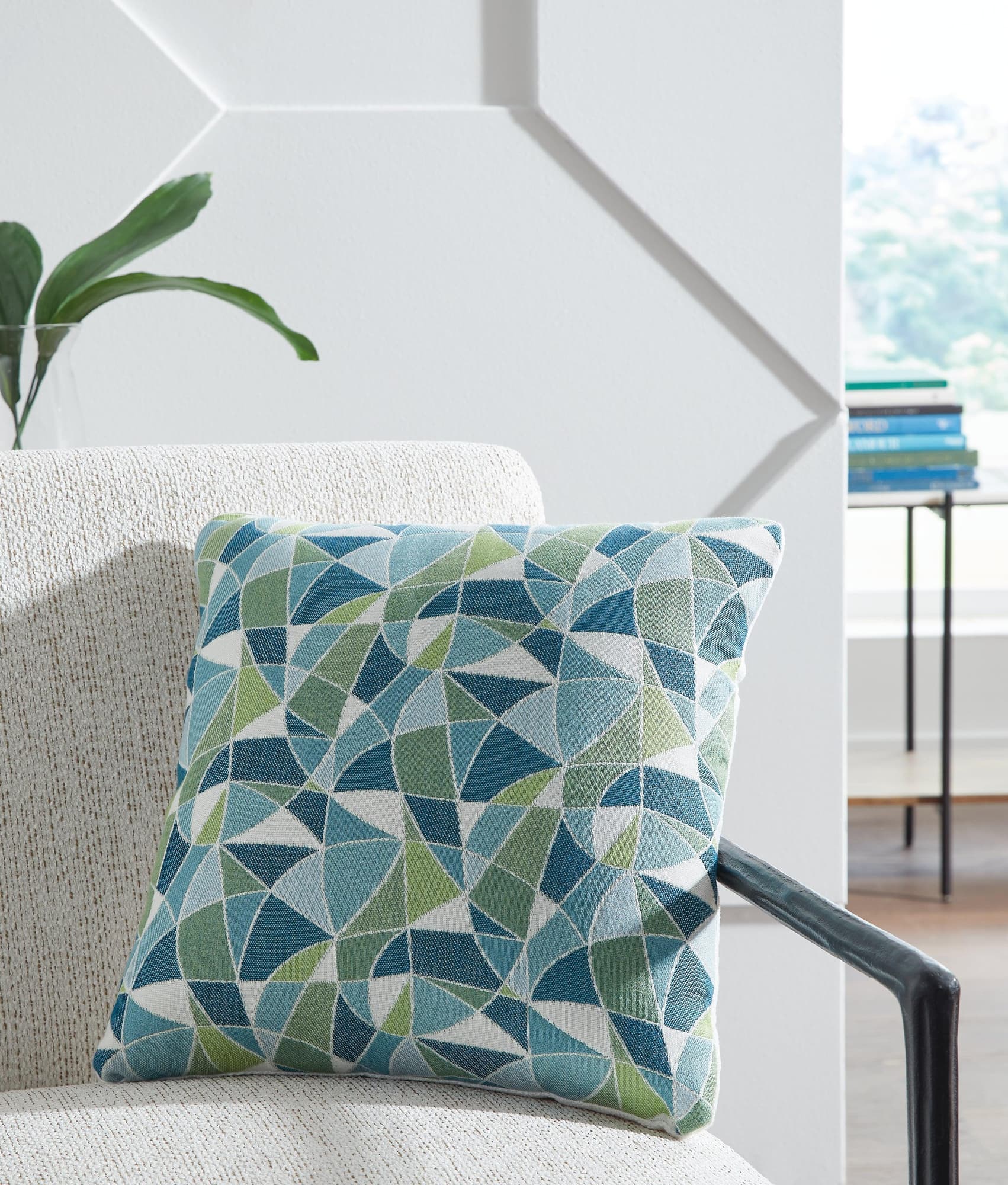 Seanow Next-Gen Nuvella Green Turquoise White Pillow (Set of 4) - Image 1