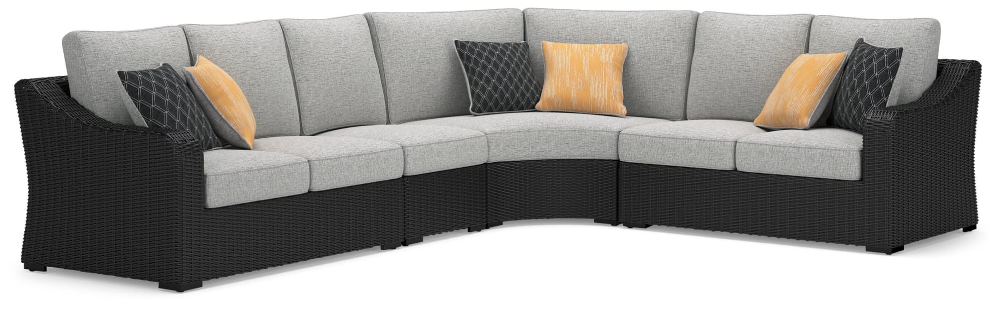 Beachcroft Black 4-Piece Outdoor Sectional