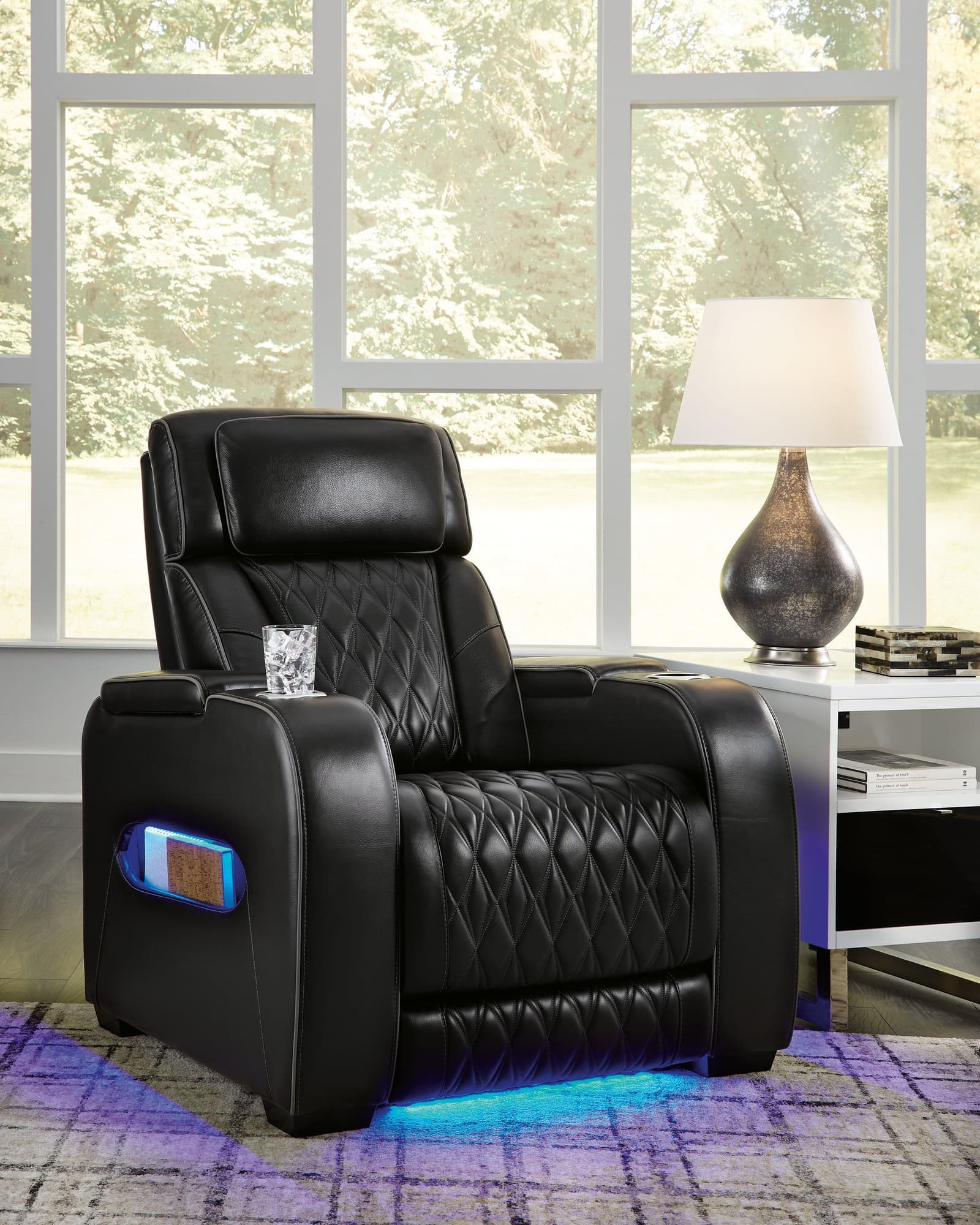 Boyington Black Leather Power Recliner - Image 1