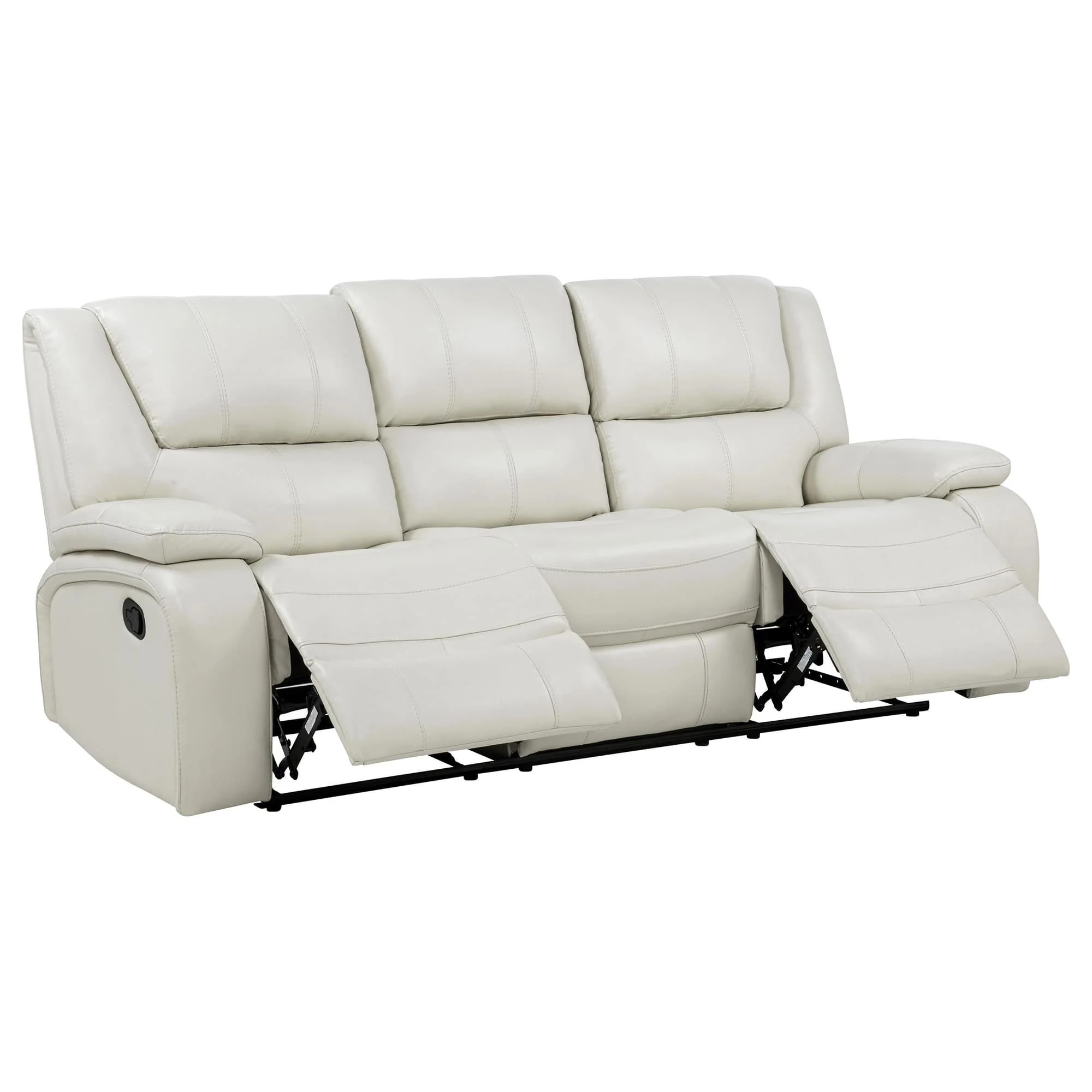 Camila Upholstered Motion Reclining Sofa White