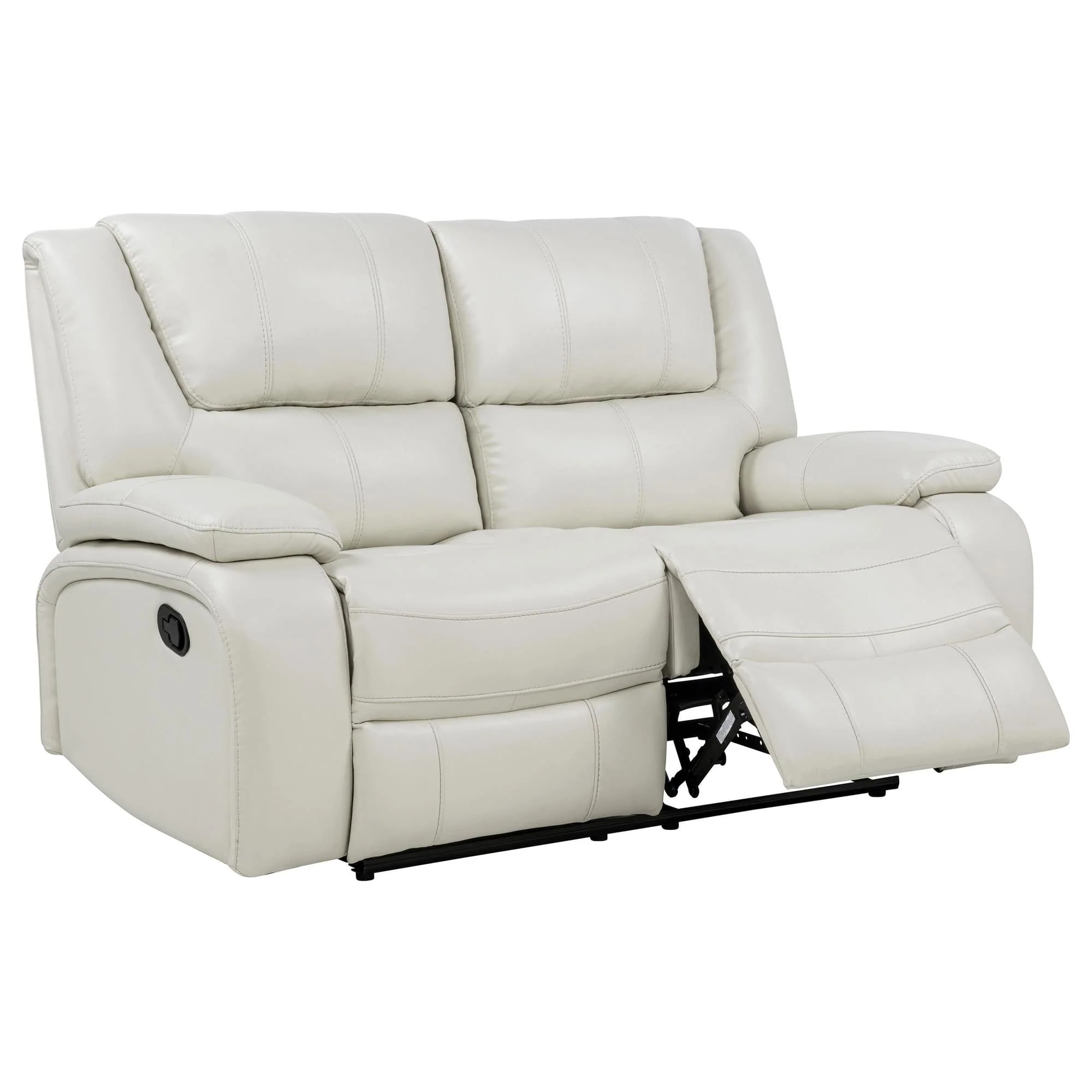 Camila Upholstered Motion Reclining Loveseat White