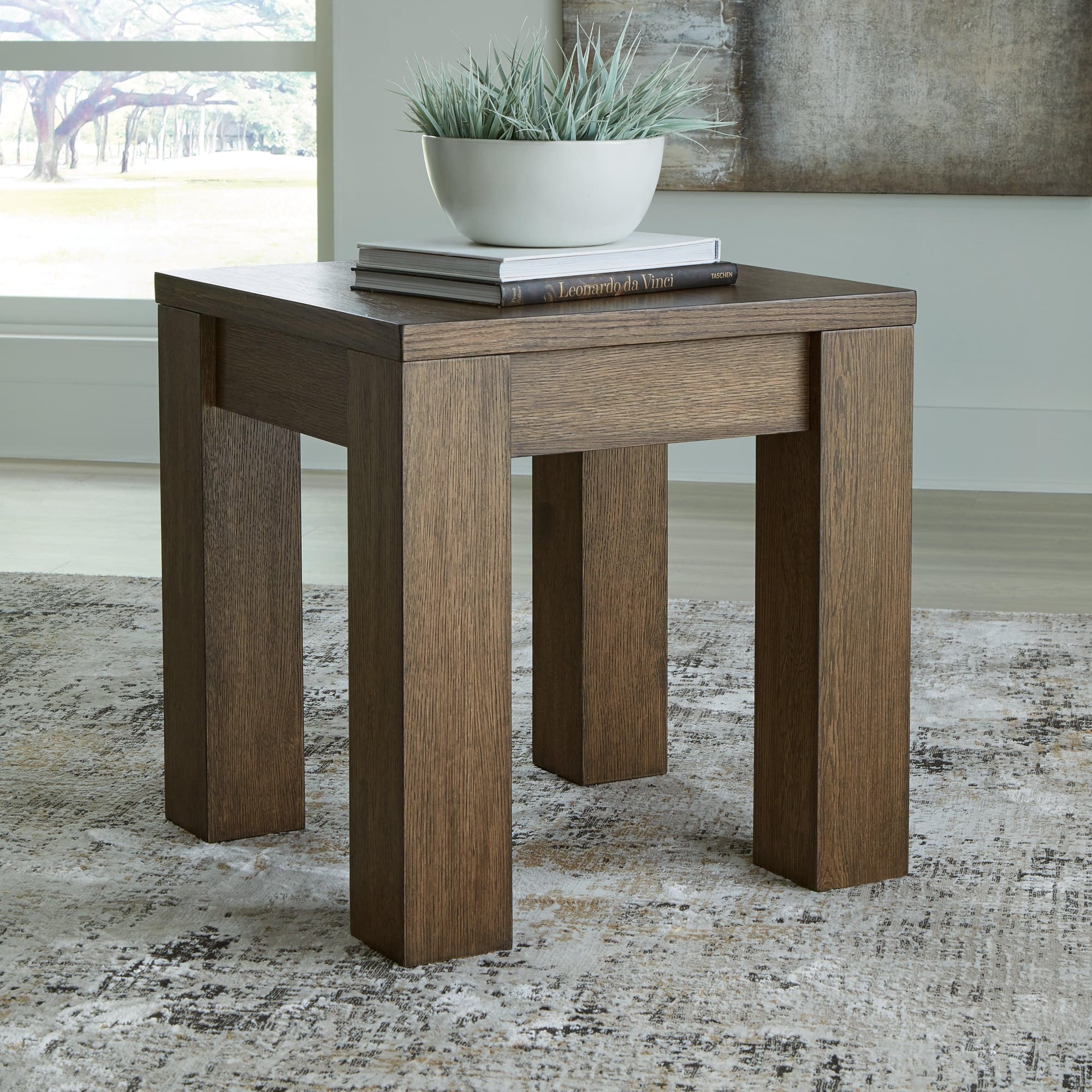Rosswain Warm Brown End Table - Image 1