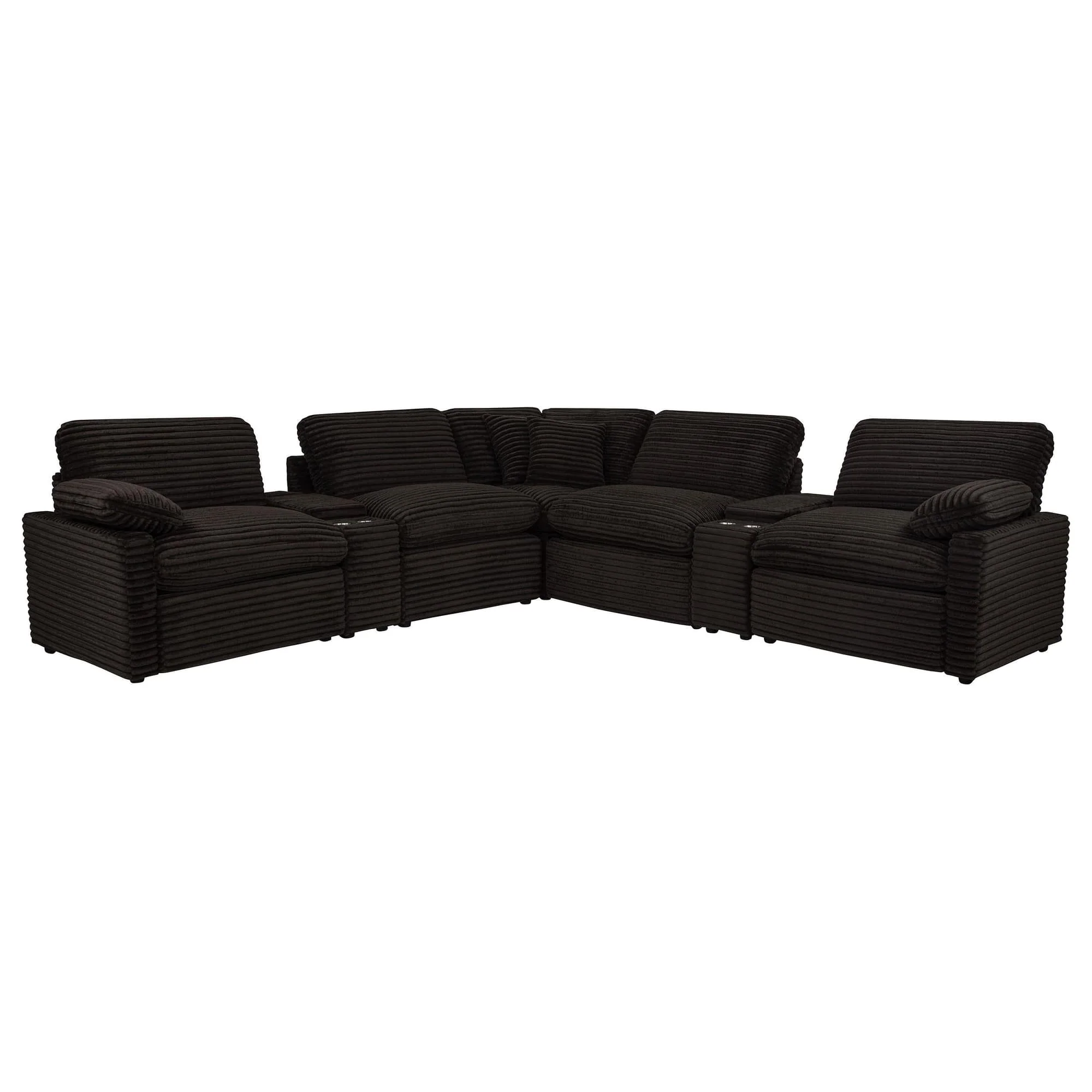 Collins 7-piece Modular Power Reclining Sectional Chocolate Brown