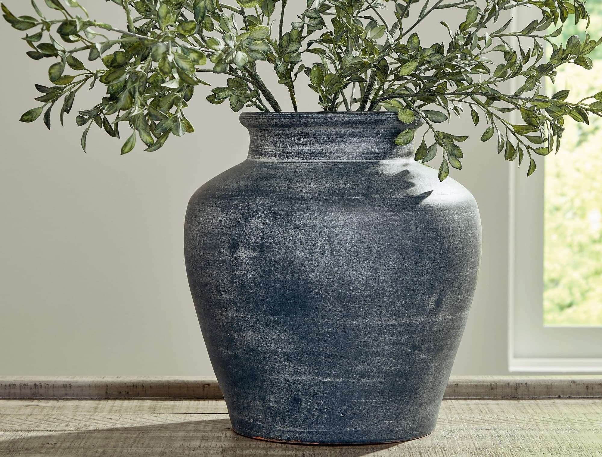Meadie Distressed Blue Vase - Image 1