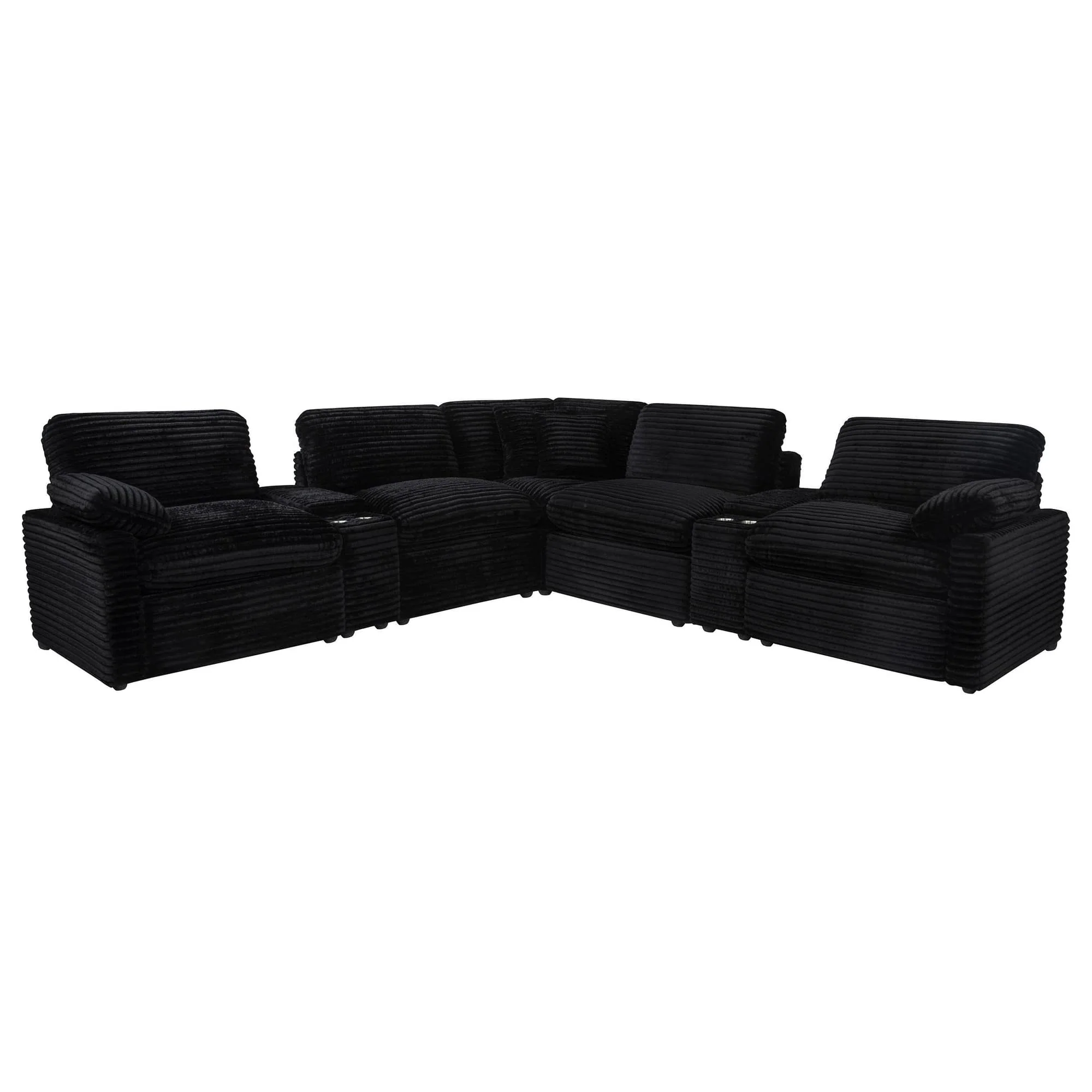 Collins 7-piece Modular Power Reclining Sectional Black