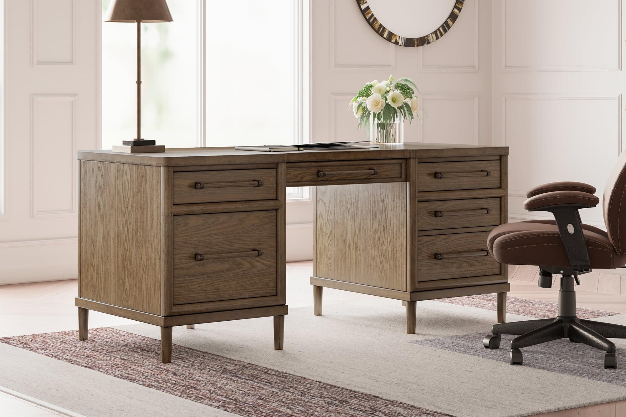 Roanhowe Brown 68" Home Office Desk - Image 1