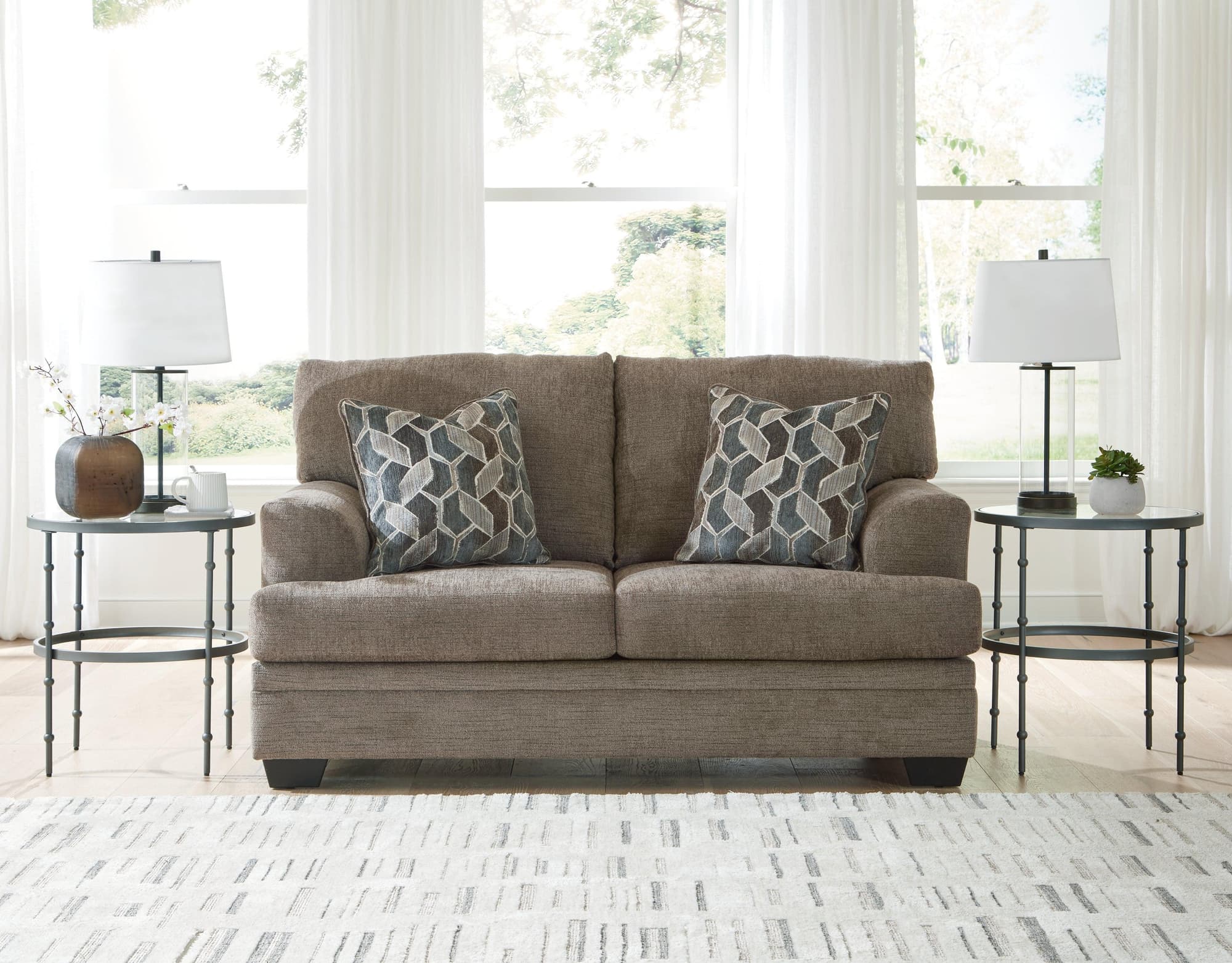 Stonemeade Nutmeg Chenille Loveseat - Image 1