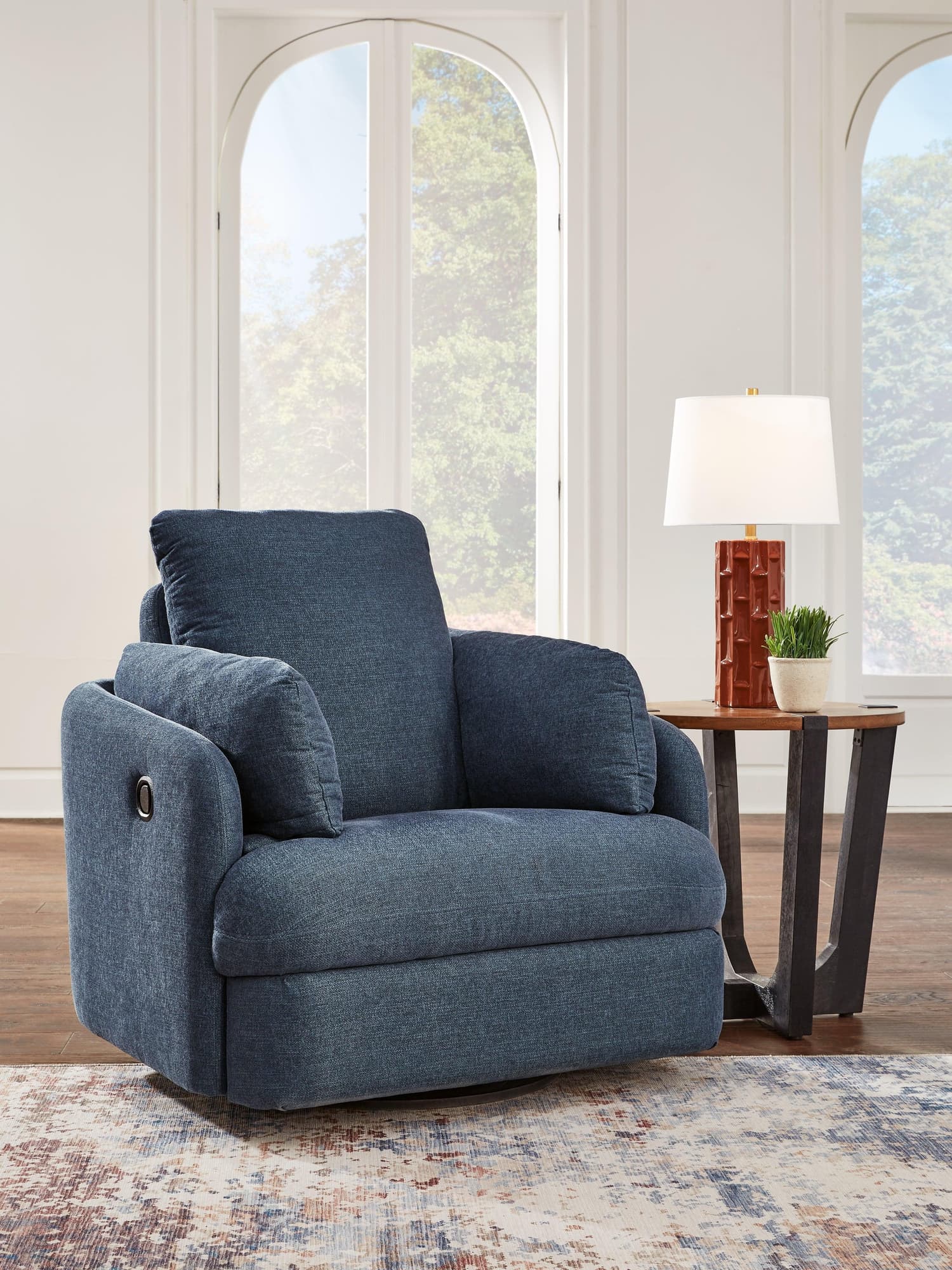 Modmax Ink Nuvella® Swivel Glider Recliner - Image 1
