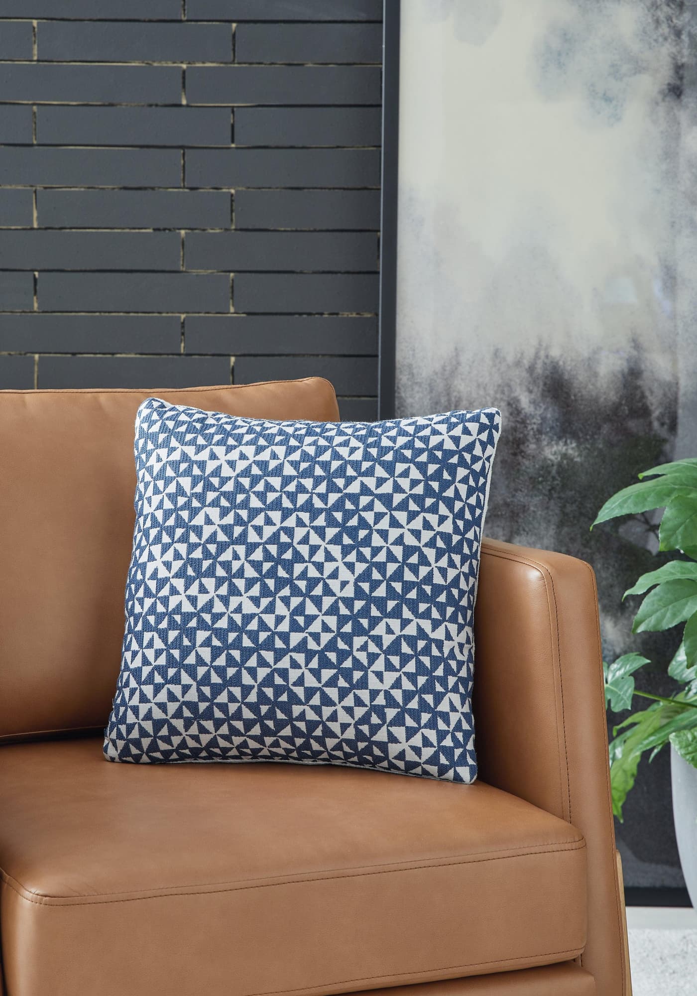 Jaycott Next-Gen Nuvella Blue White Pillow (Set of 4) - Image 1