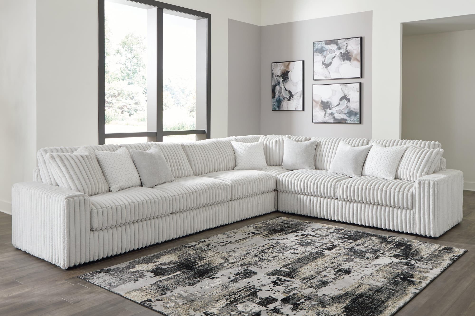 Stupendous Alloy Velvet 4-Piece Sectional - Image 1