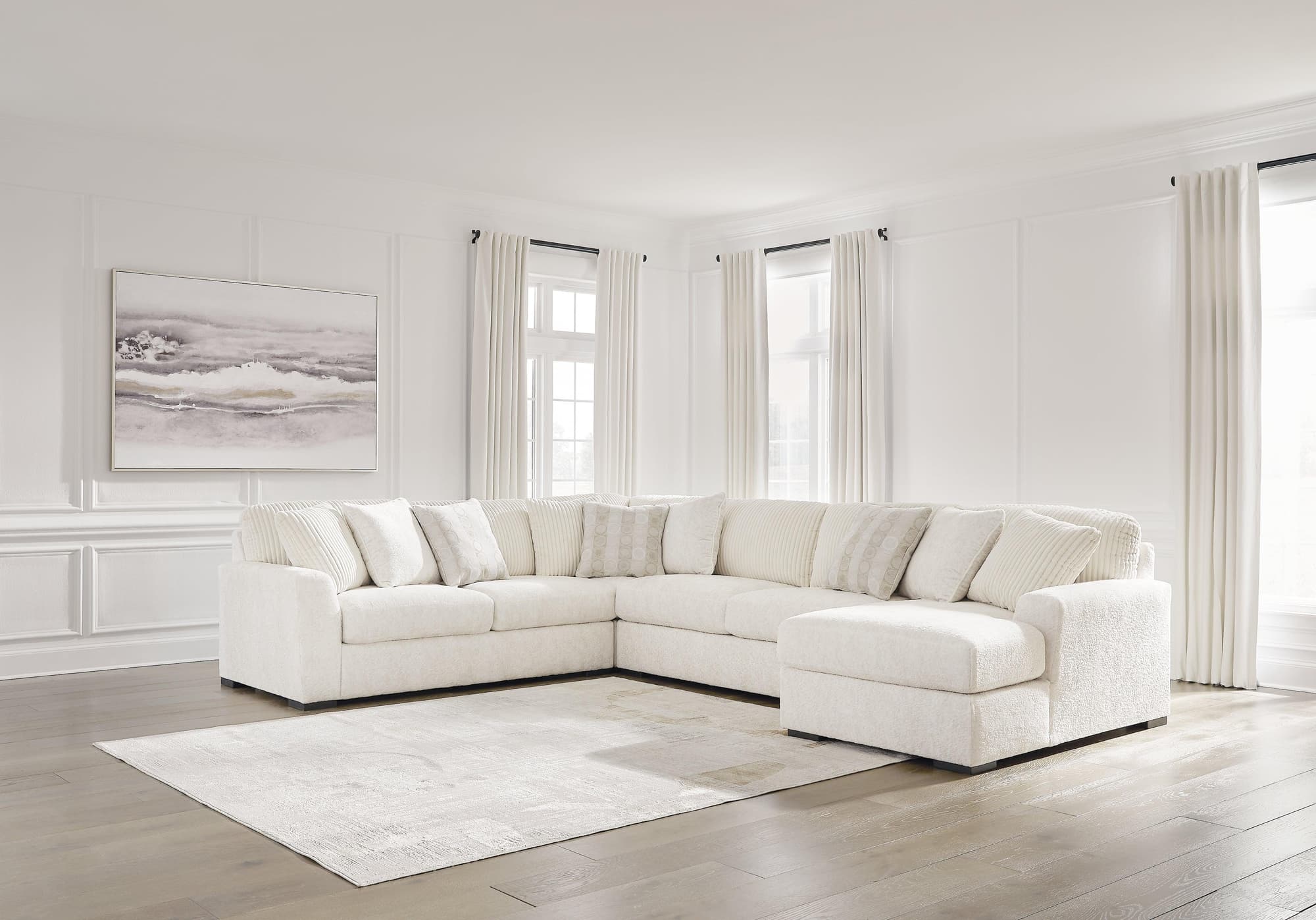 Chessington Ivory 4-Piece Sectional With Chaise - Image 1