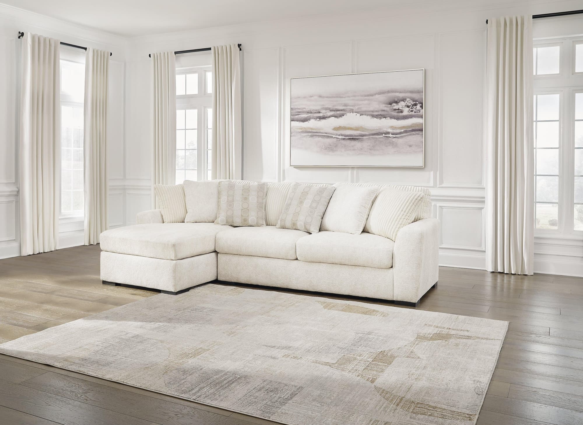 Chessington Ivory 2-Piece Sectional With Chaise - Image 1