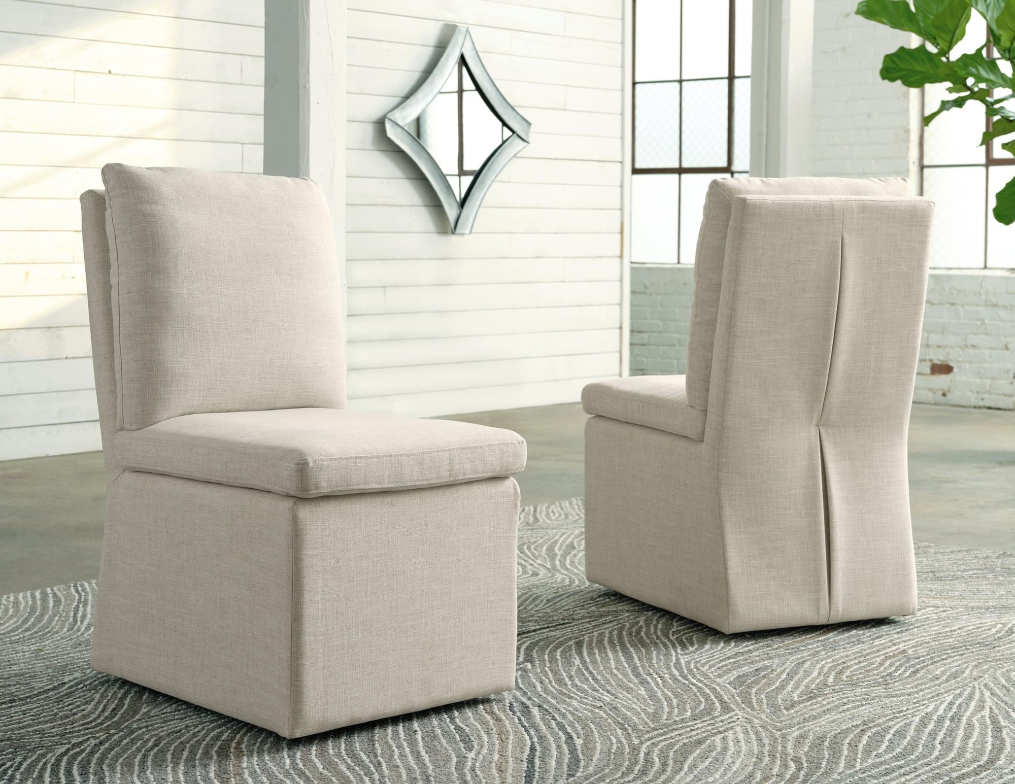 Krystanza Oatmeal Dining Chair - Image 1