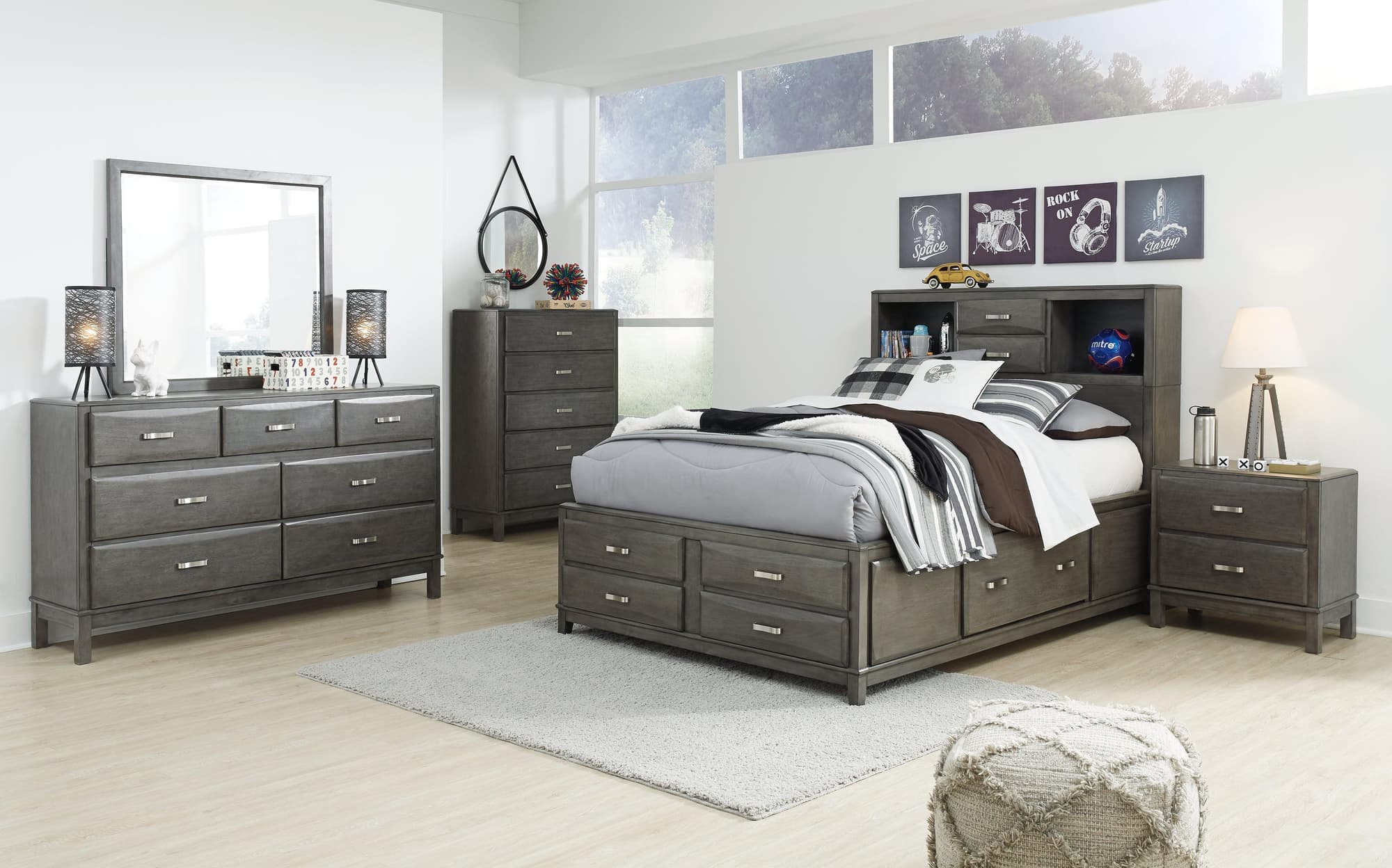 Caitbrook Gray 7 Storage Bedroom Set - Image 1