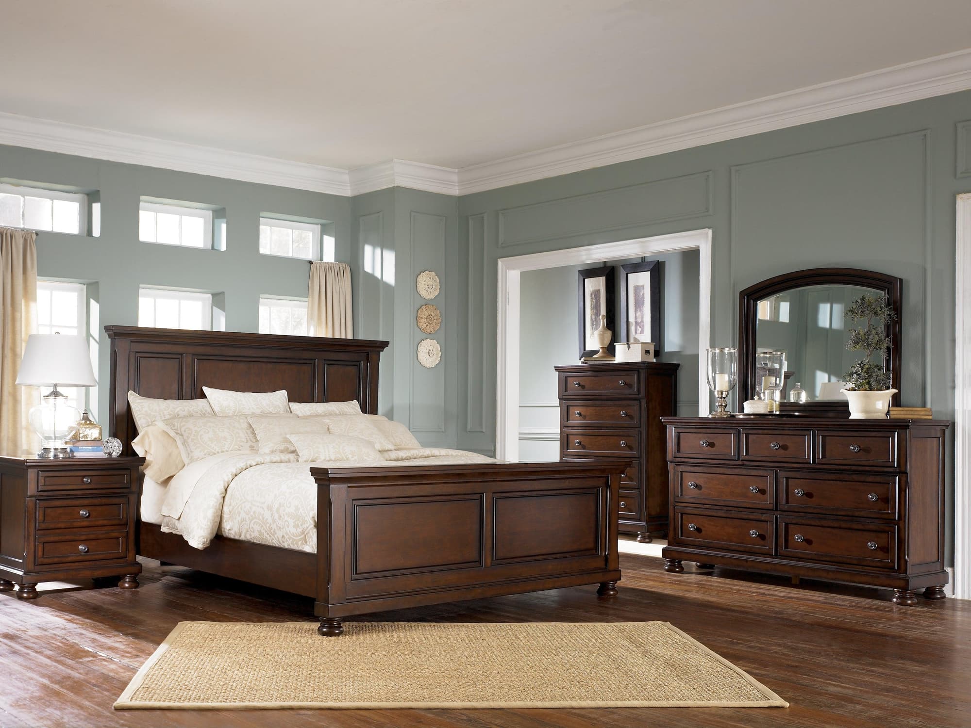 Porter Rustic Brown Panel Bedroom Set - Image 1