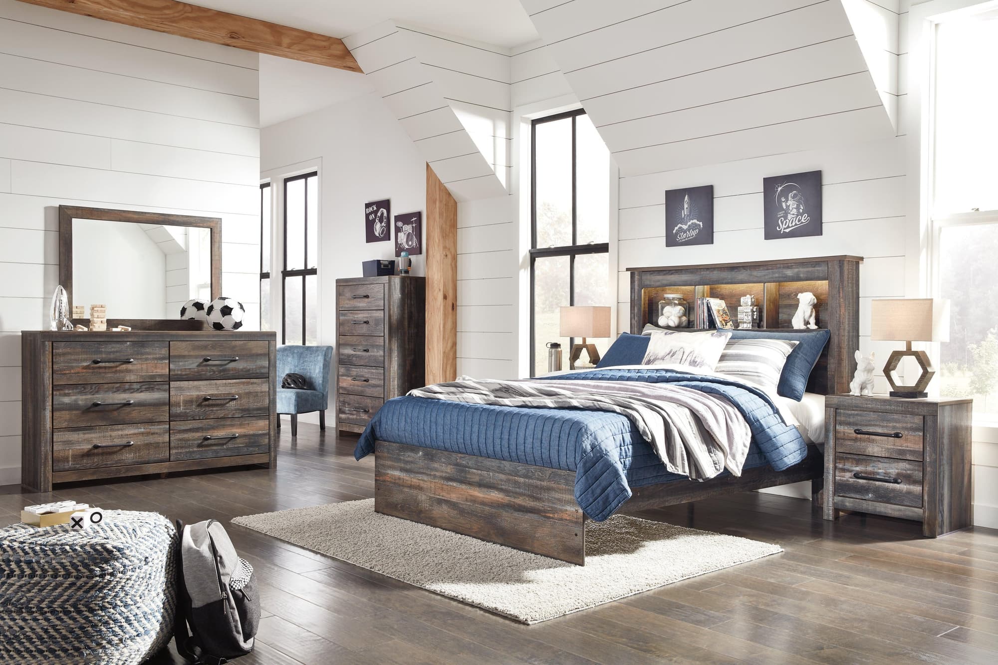 Drystan Multi Bookcase Bedroom Set - Image 1