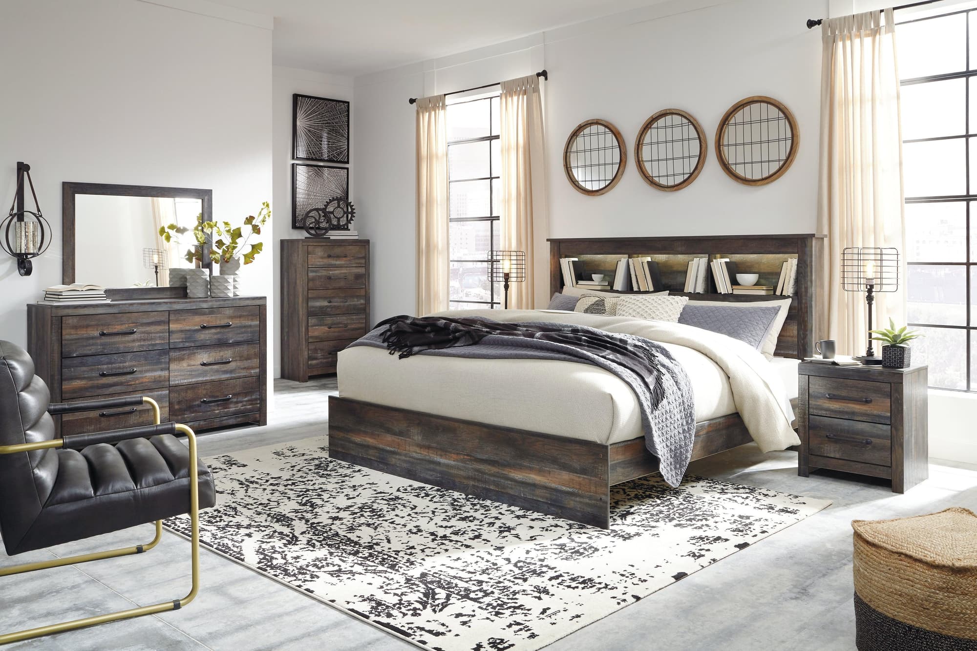 Drystan Multi Panel Bookcase Bedroom Set - Image 1