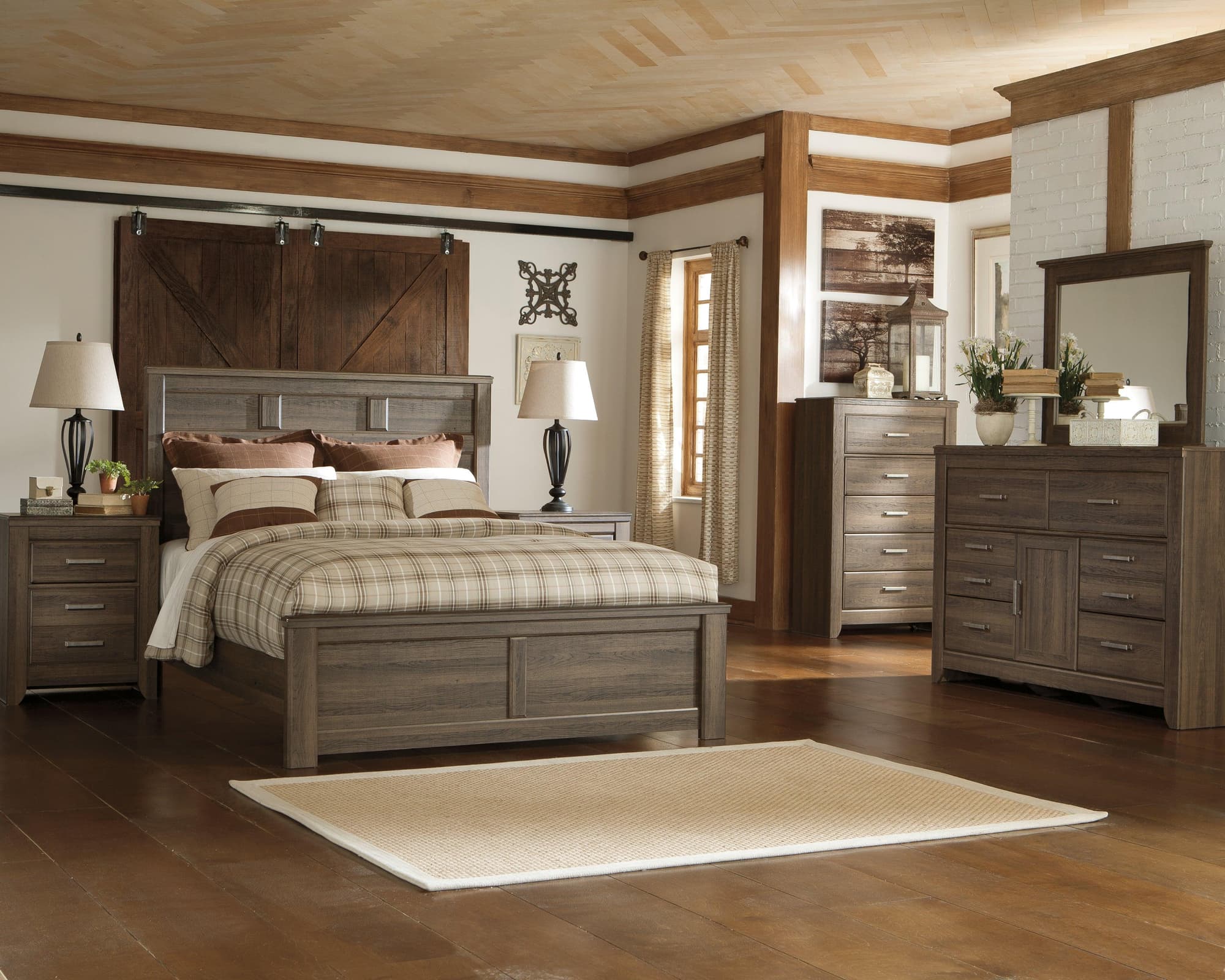 Juararo Dark Brown Panel Bedroom Set - Image 1
