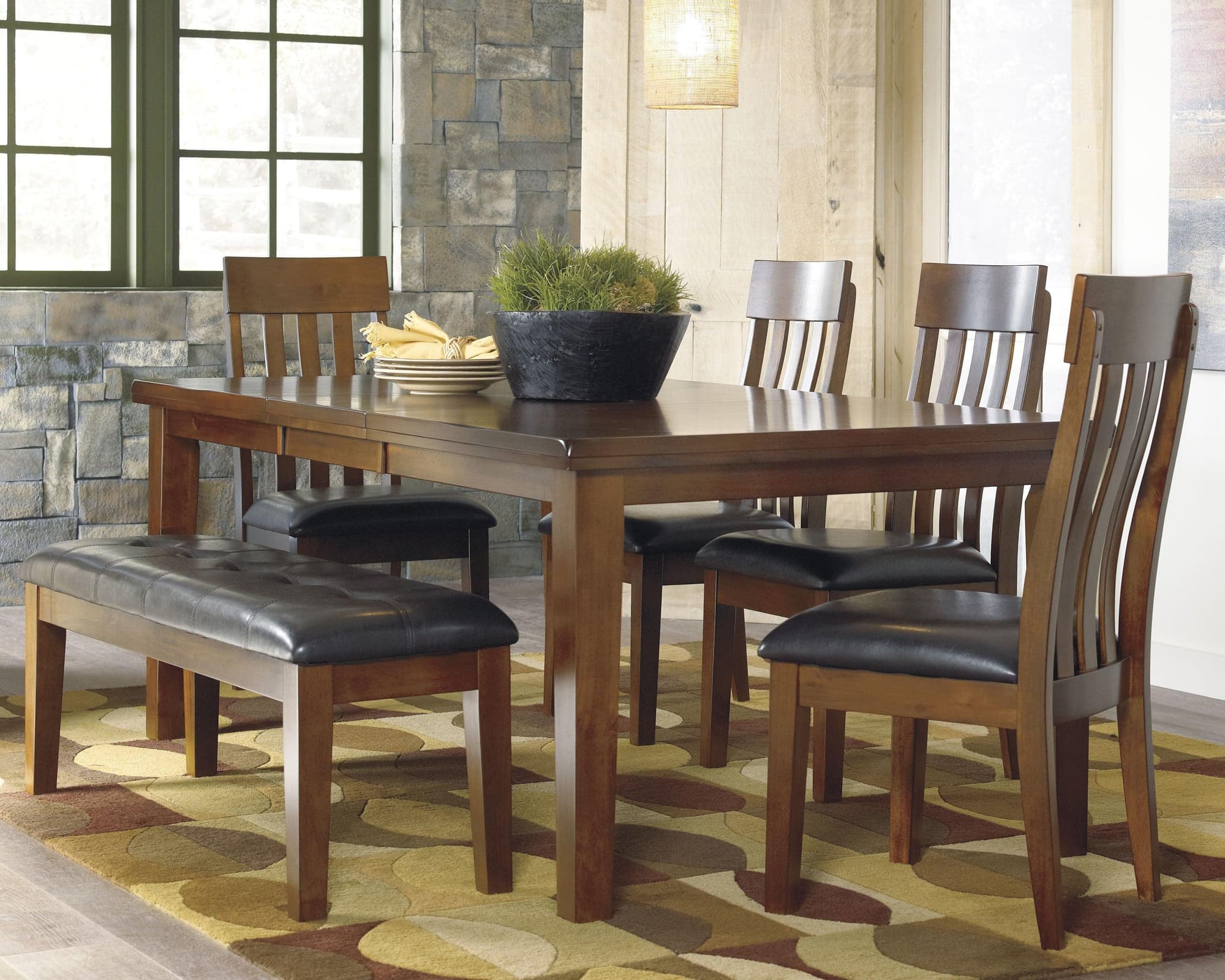 Ralene Medium Brown Rectangular Dining Room Set - Image 1