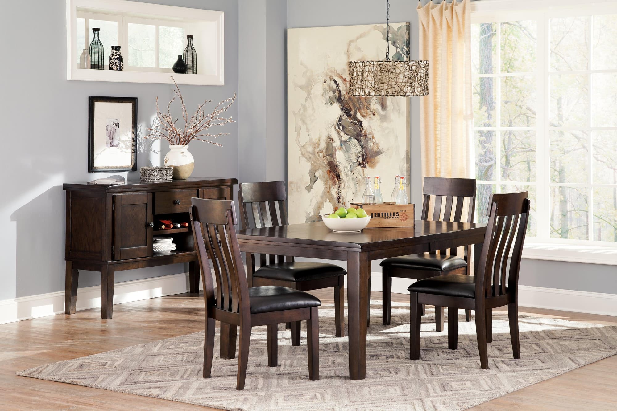 Haddigan Dark Brown Dining Room Set - Image 1