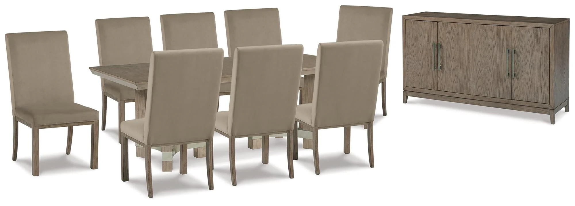 Chrestner Gray Rectangular Dining Room Set - Image 1
