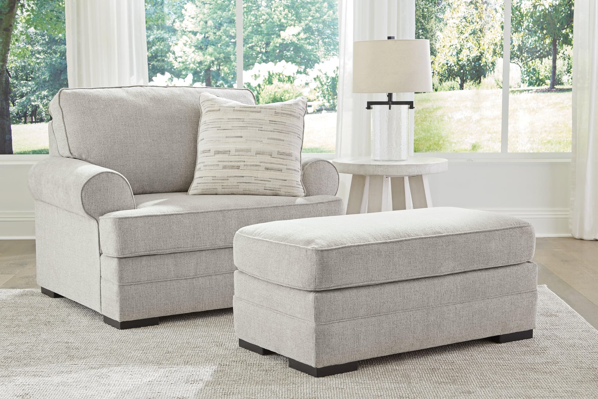 Eastonbridge Shadow Chair And Ottoman - Image 1
