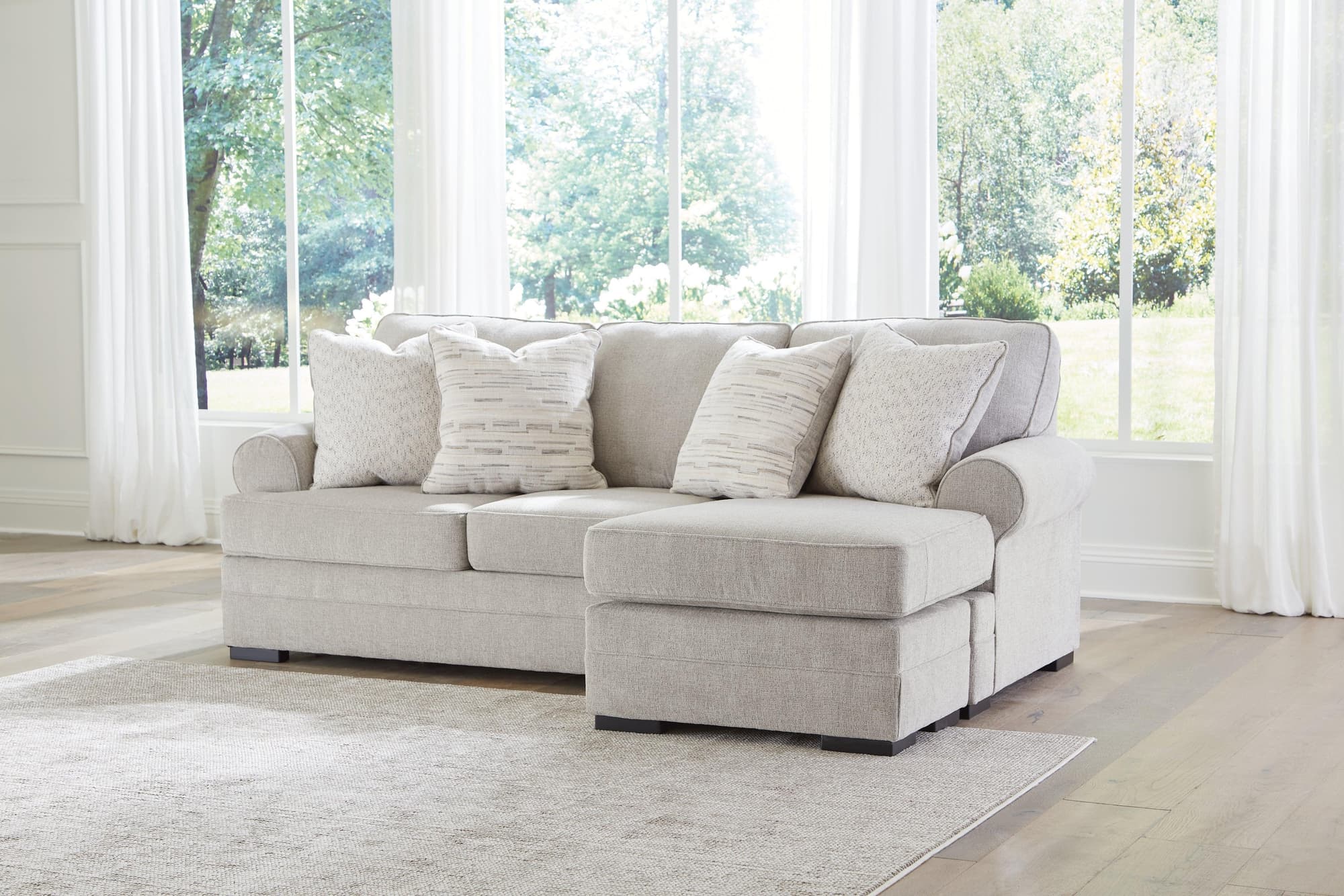 Eastonbridge Shadow Chenille Sofa Chaise - Image 1
