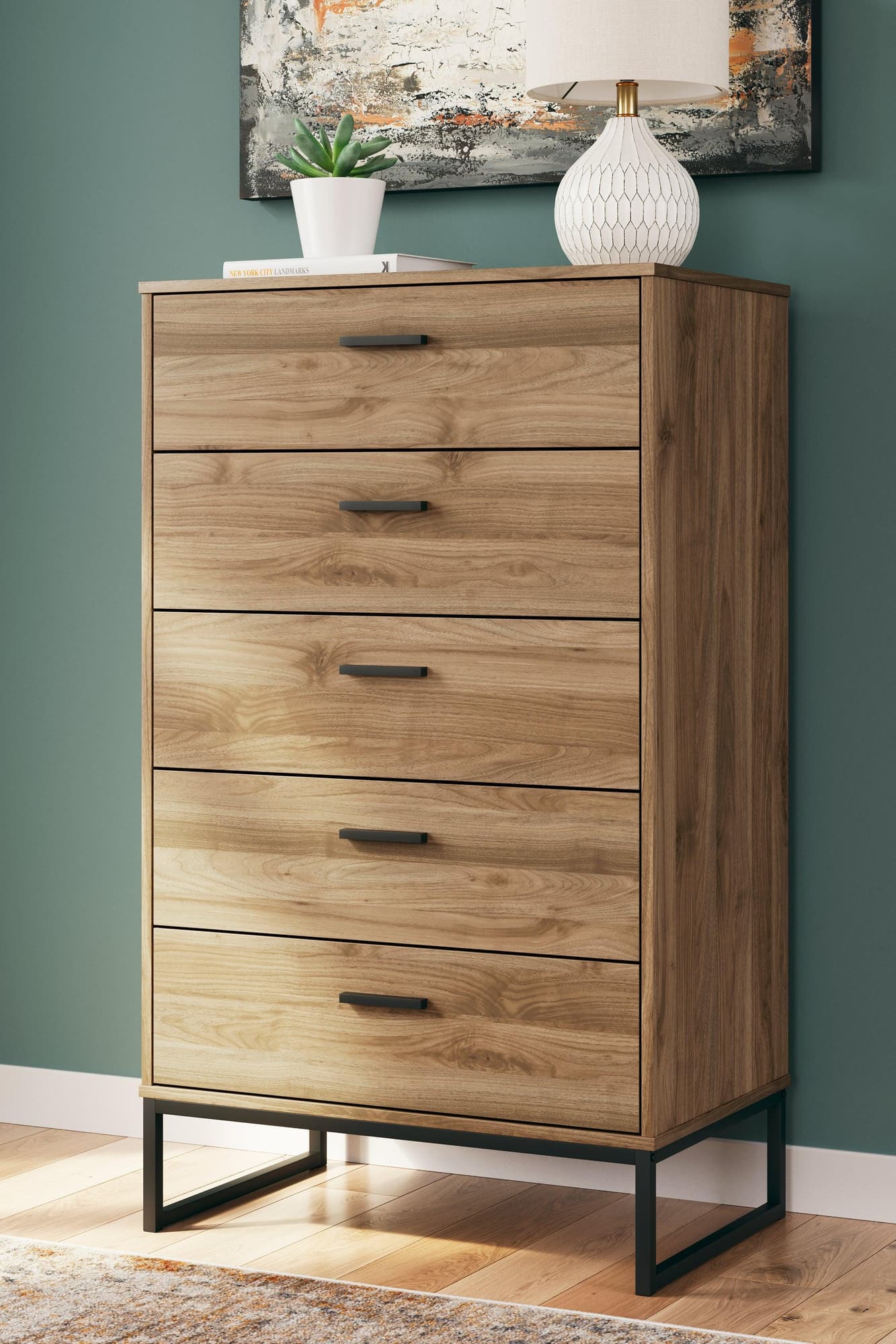 Deanlow Honey Chest Of Drawers - Image 1