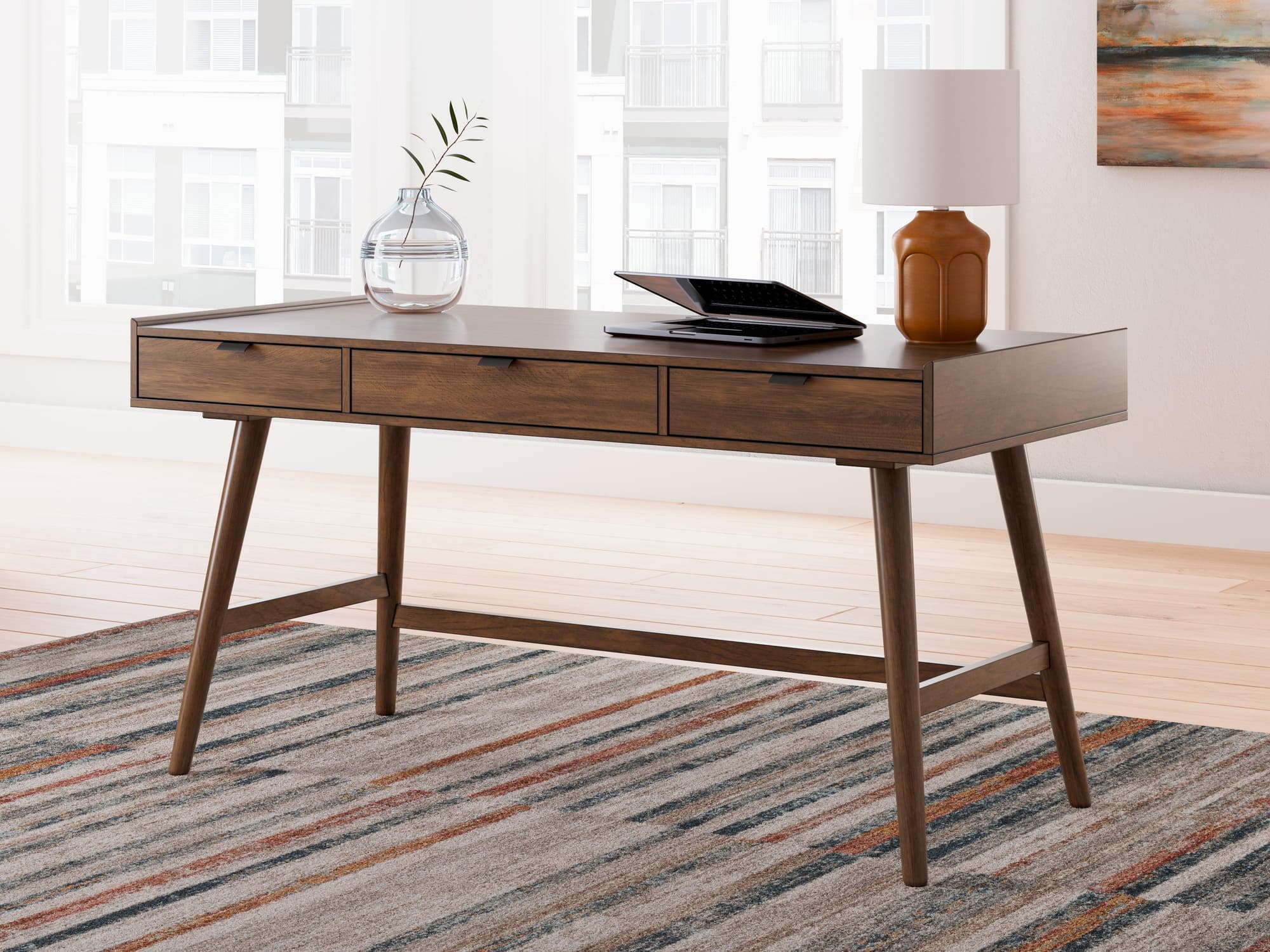 Lyncott Brown 60" Home Office Desk - Image 1