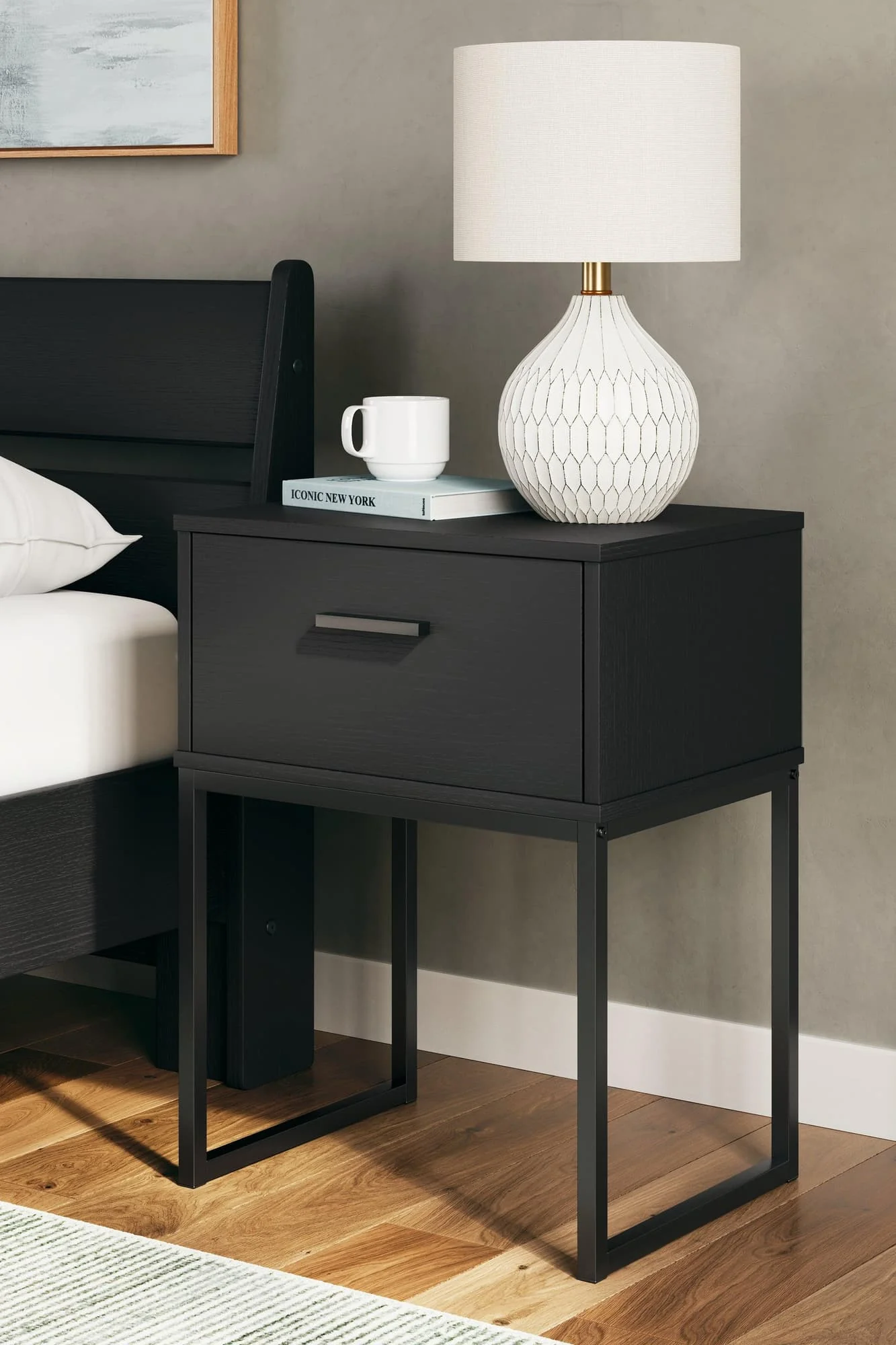 Socalle Black Nightstand - Image 1
