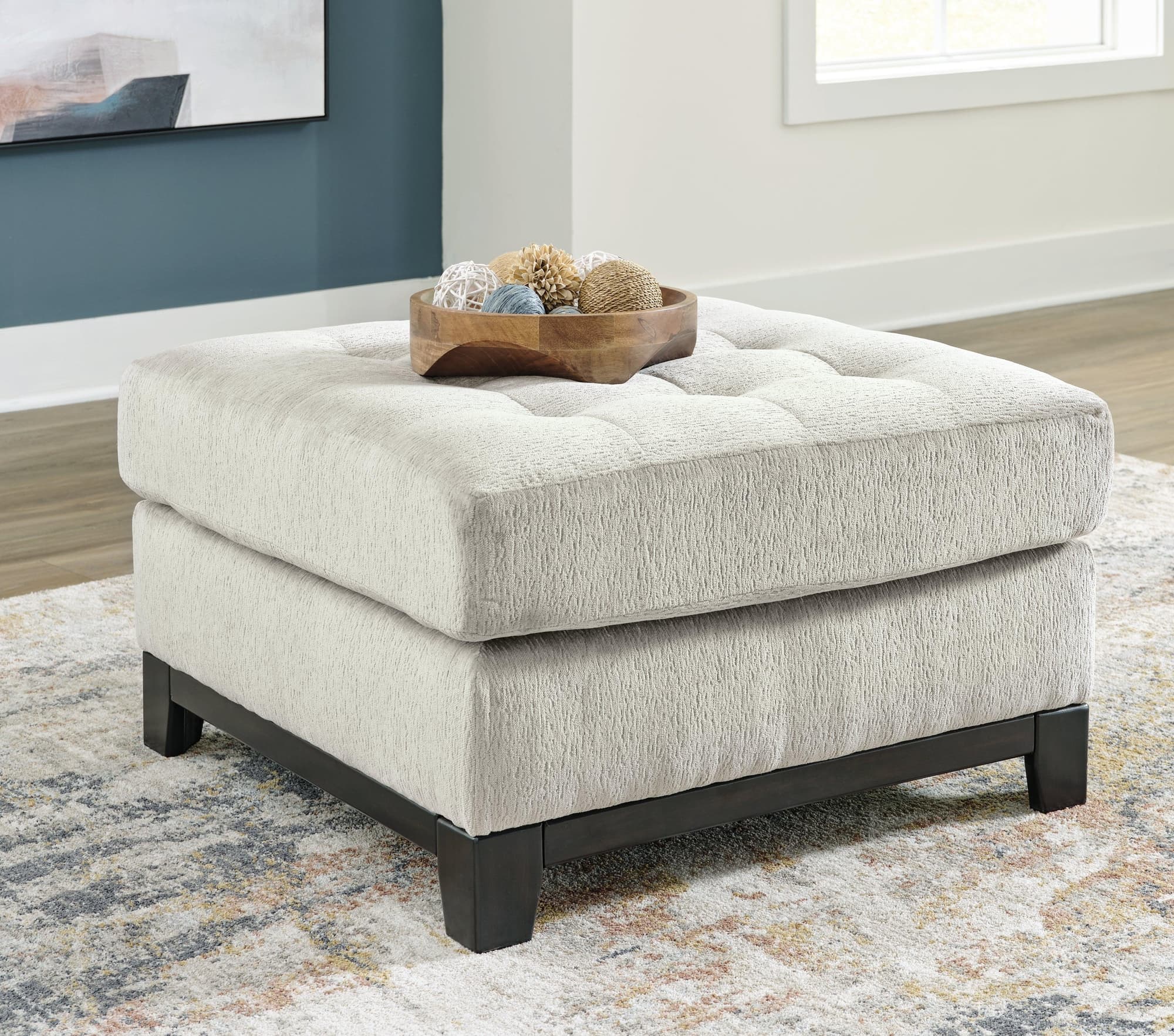 Maxon Place Stone Oversized Accent Ottoman - Image 1