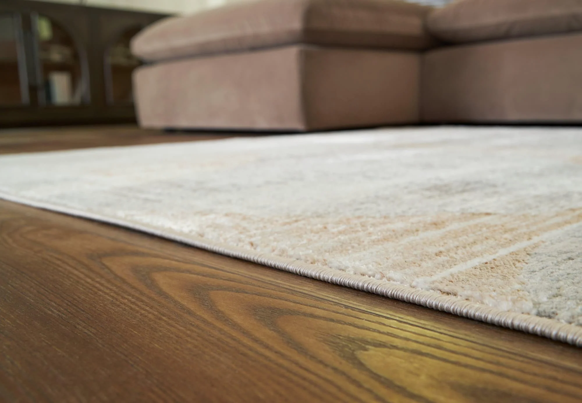 Truward Linen Gray Caramel Large Rug - Image 1