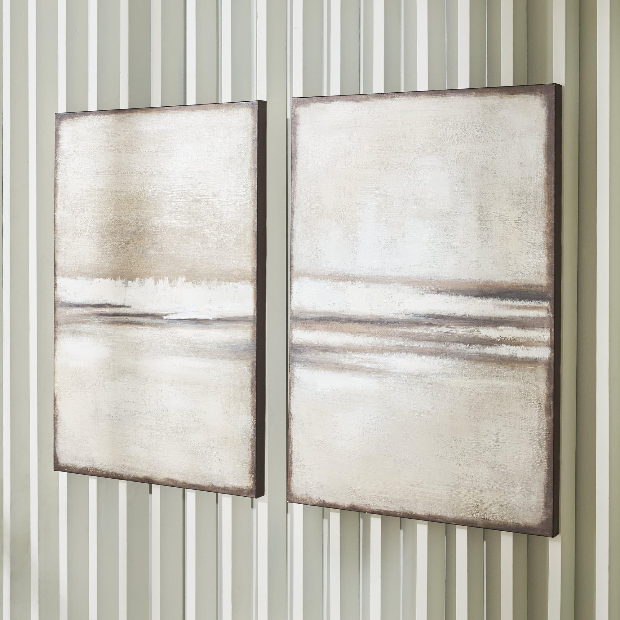 Brockdunn Tan Brown Wall Art (Set of 2)