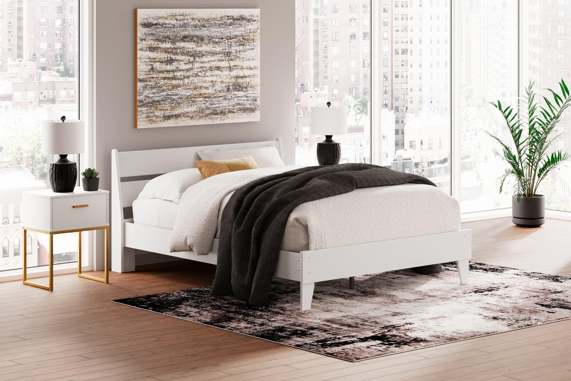 Socalle Two-Tone Queen Panel Platform Bed - Image 1
