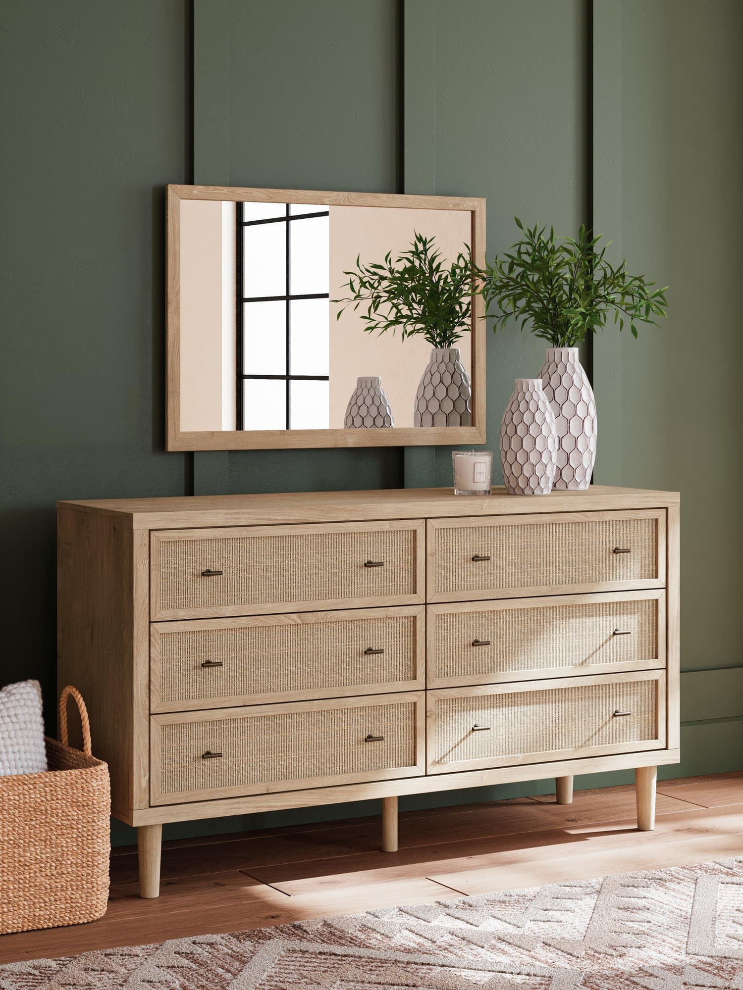Cielden Two-Tone Dresser And Mirror - Image 1