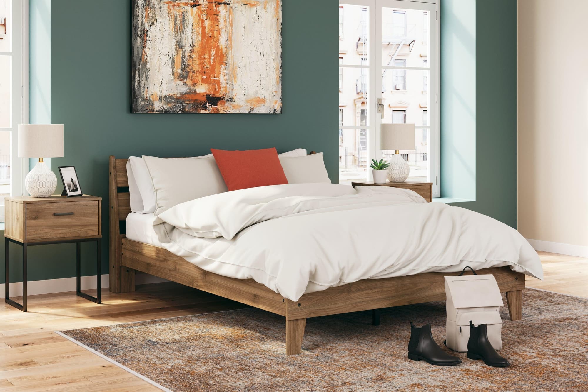 Deanlow Honey Queen Platform Panel Bed - Image 1