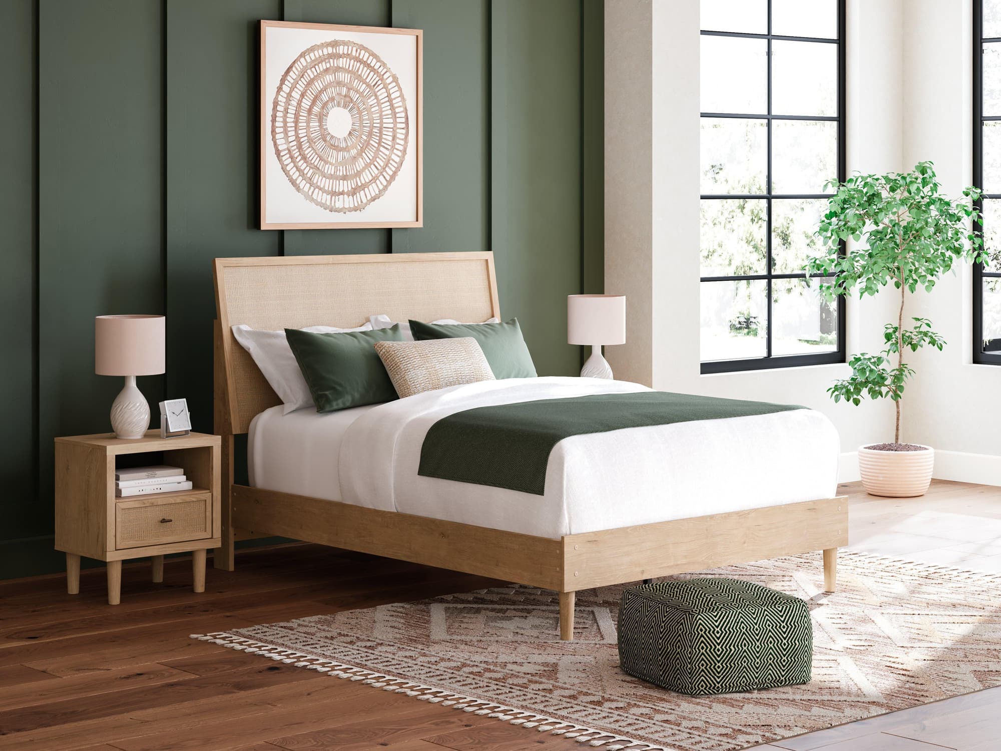 Cielden Two-Tone Queen Panel Bed - Image 1