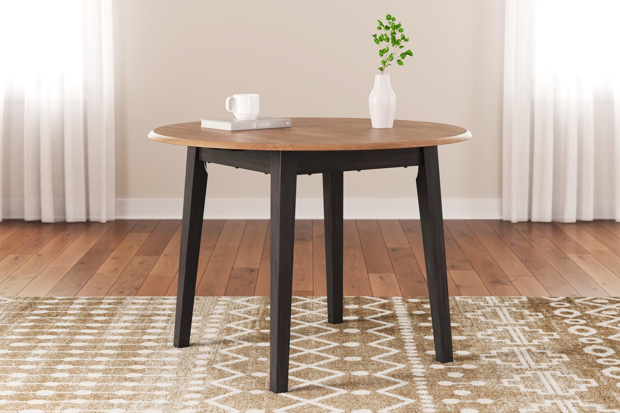 Gesthaven Natural Brown Dining Drop Leaf Table - Image 1