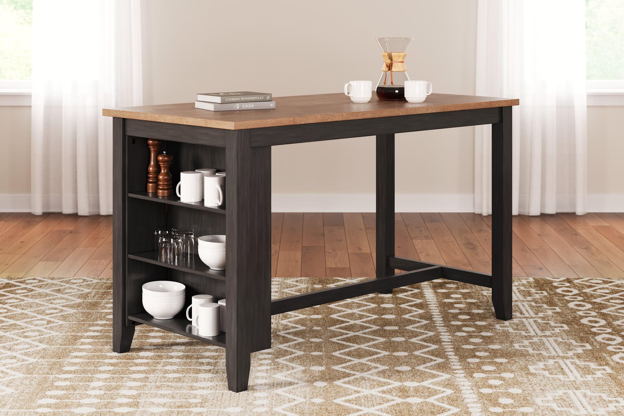 Gesthaven Natural Brown Counter Height Dining Table - Image 1