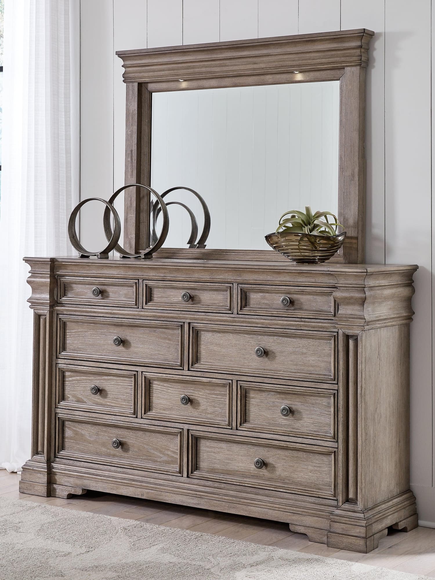 Blairhurst Light Grayish Brown Dresser And Mirror - Image 1