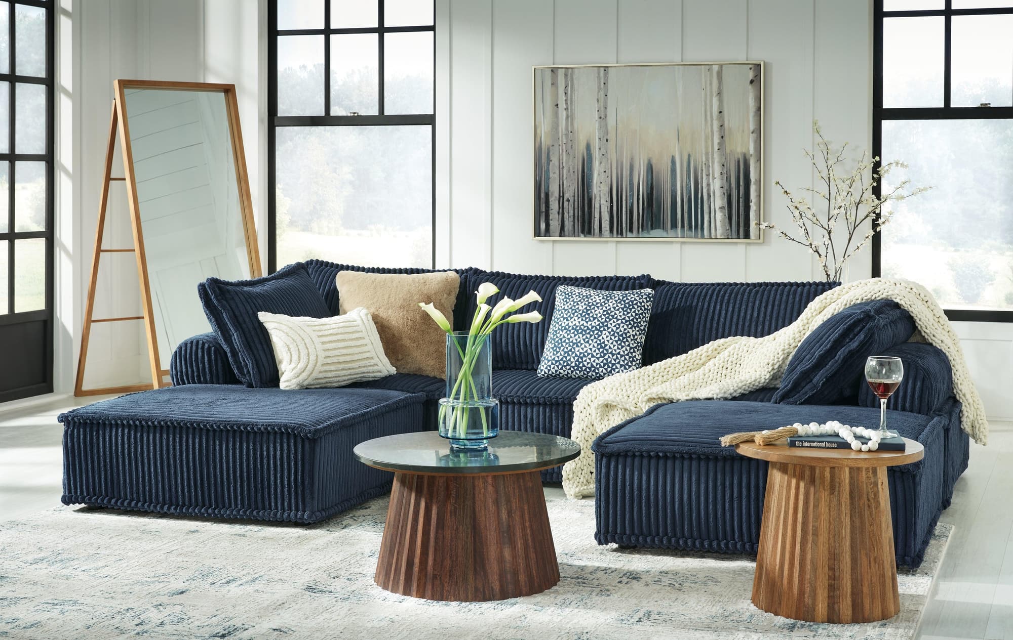 Bales Navy 5-Piece Modular Seating - Image 1