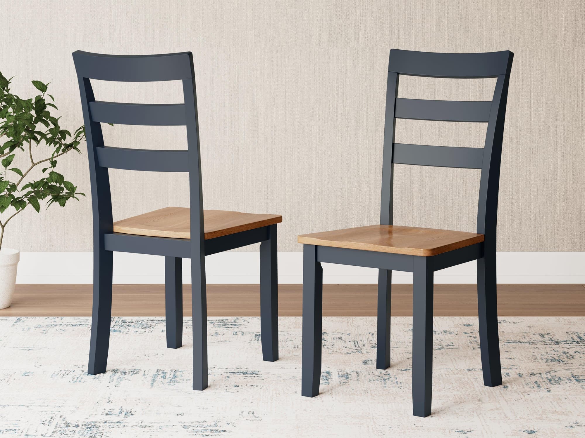 Gesthaven Natural Blue Dining Chair - Image 1