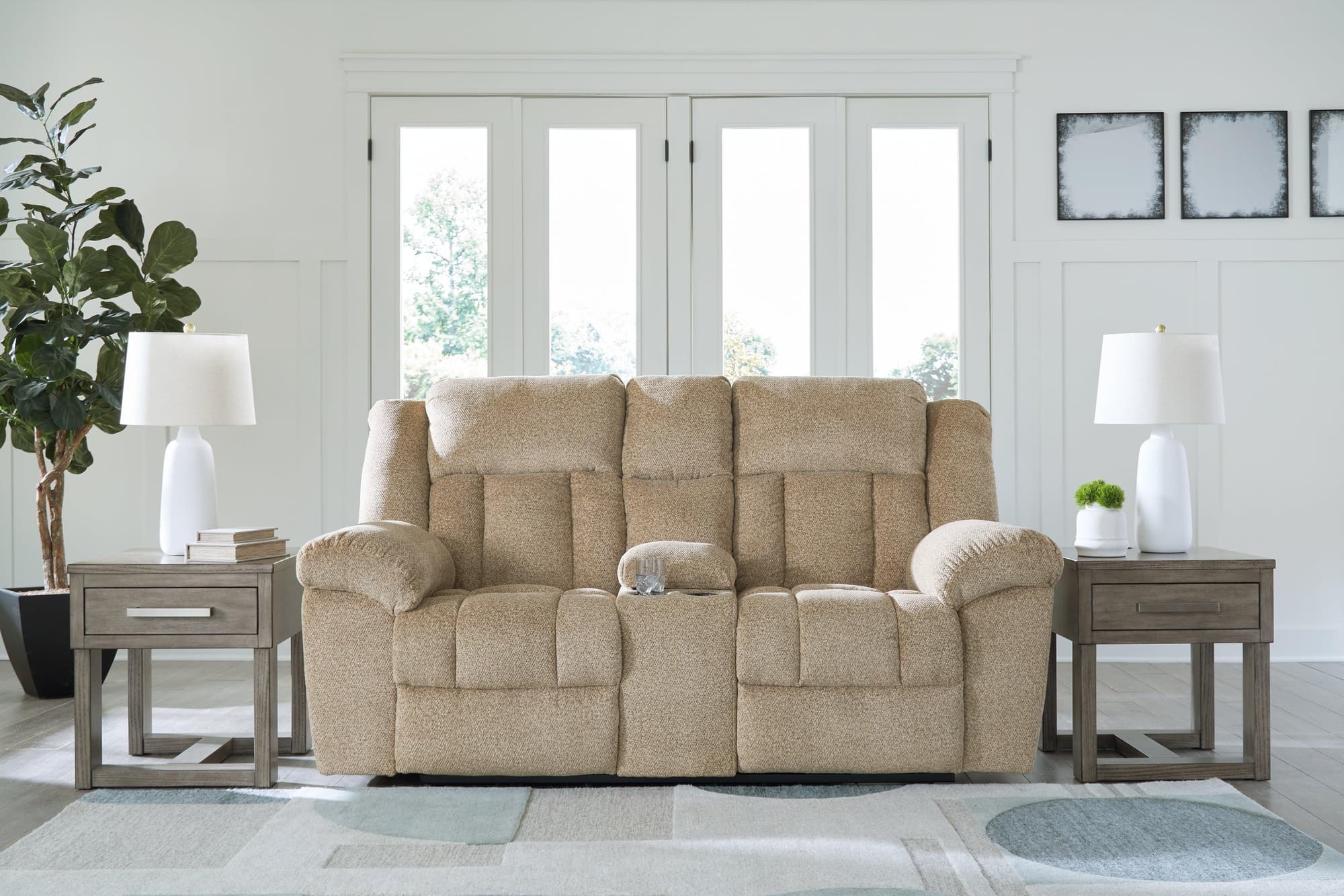 Tip-off Wheat Chenille Power Reclining Loveseat - Image 1