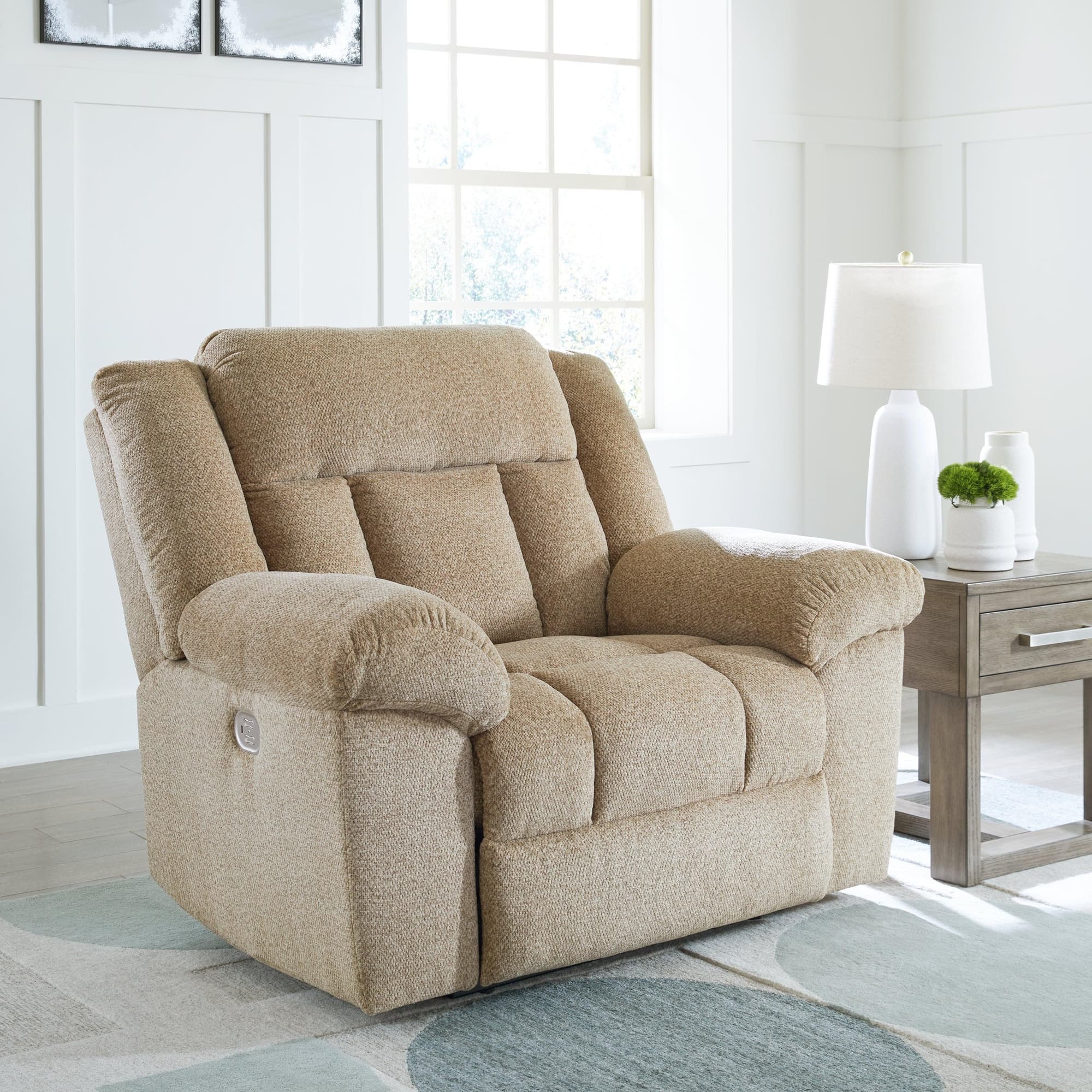 Tip-off Wheat Chenille Power Recliner - Image 1
