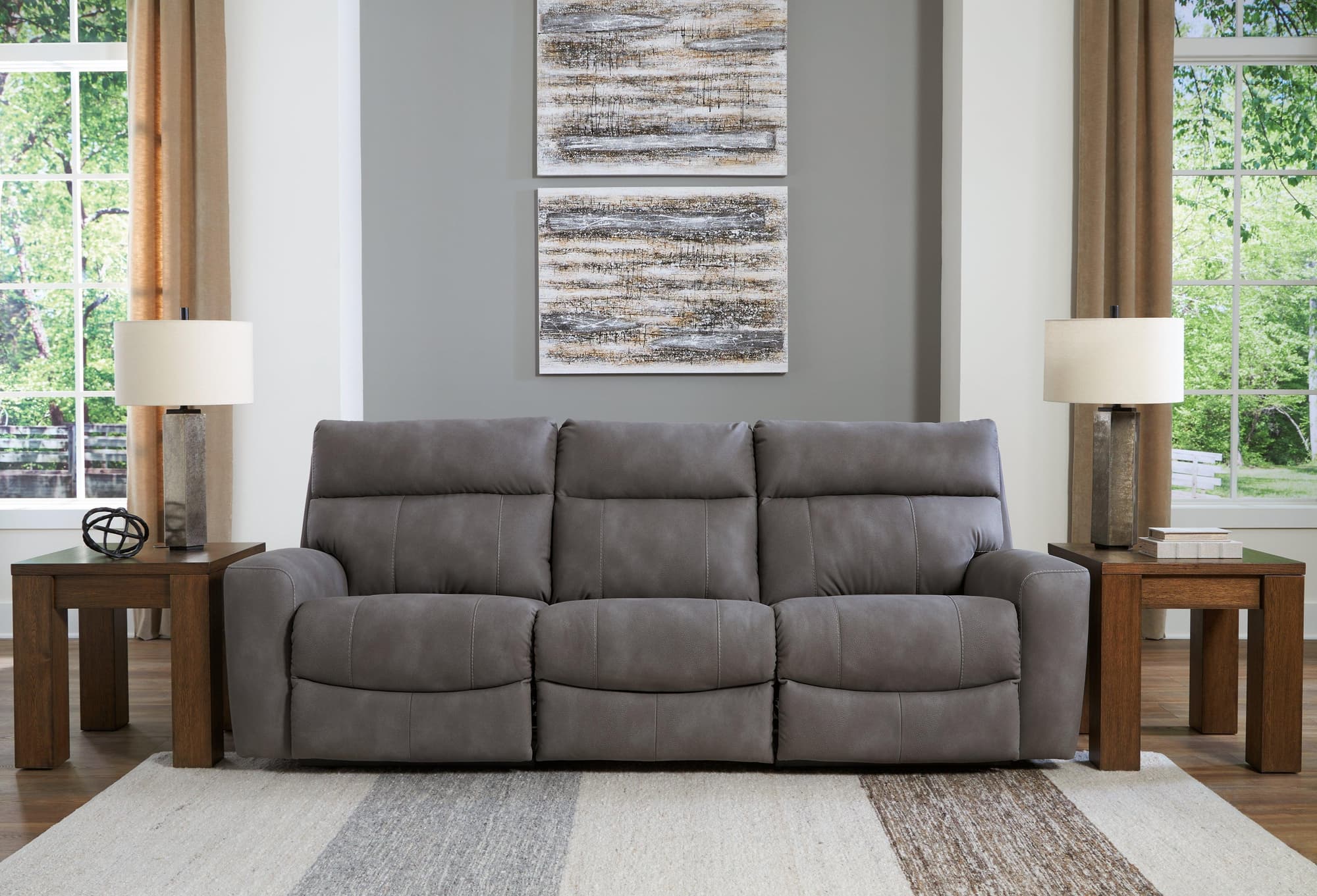 Next-Gen Durapella Slate 3-Piece Power Reclining Sectional Sofa - Image 1